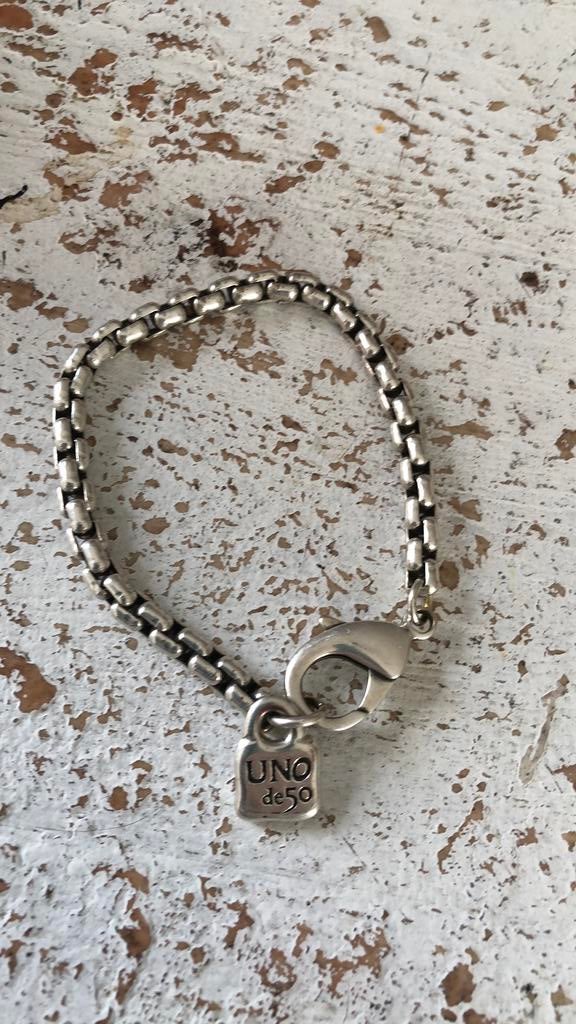 Uno de 50 armband, Sieraden, Tassen en Uiterlijk, Armbanden, Ophalen of Verzenden, Zo goed als nieuw, Zilver