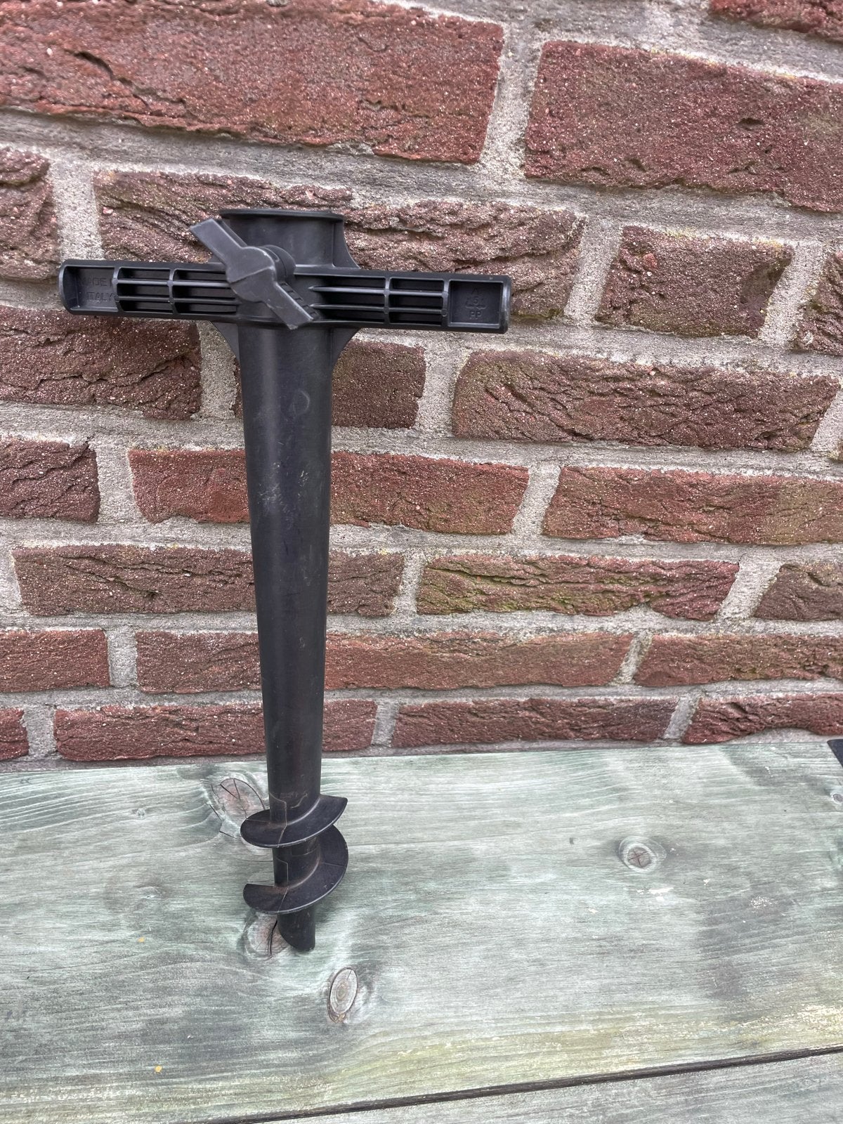 Parasolvoet Grondanker - Zwart, Stevig en Handig, Ophalen of Verzenden, Gebruikt, Minder dan 1 meter, Parasolvoet