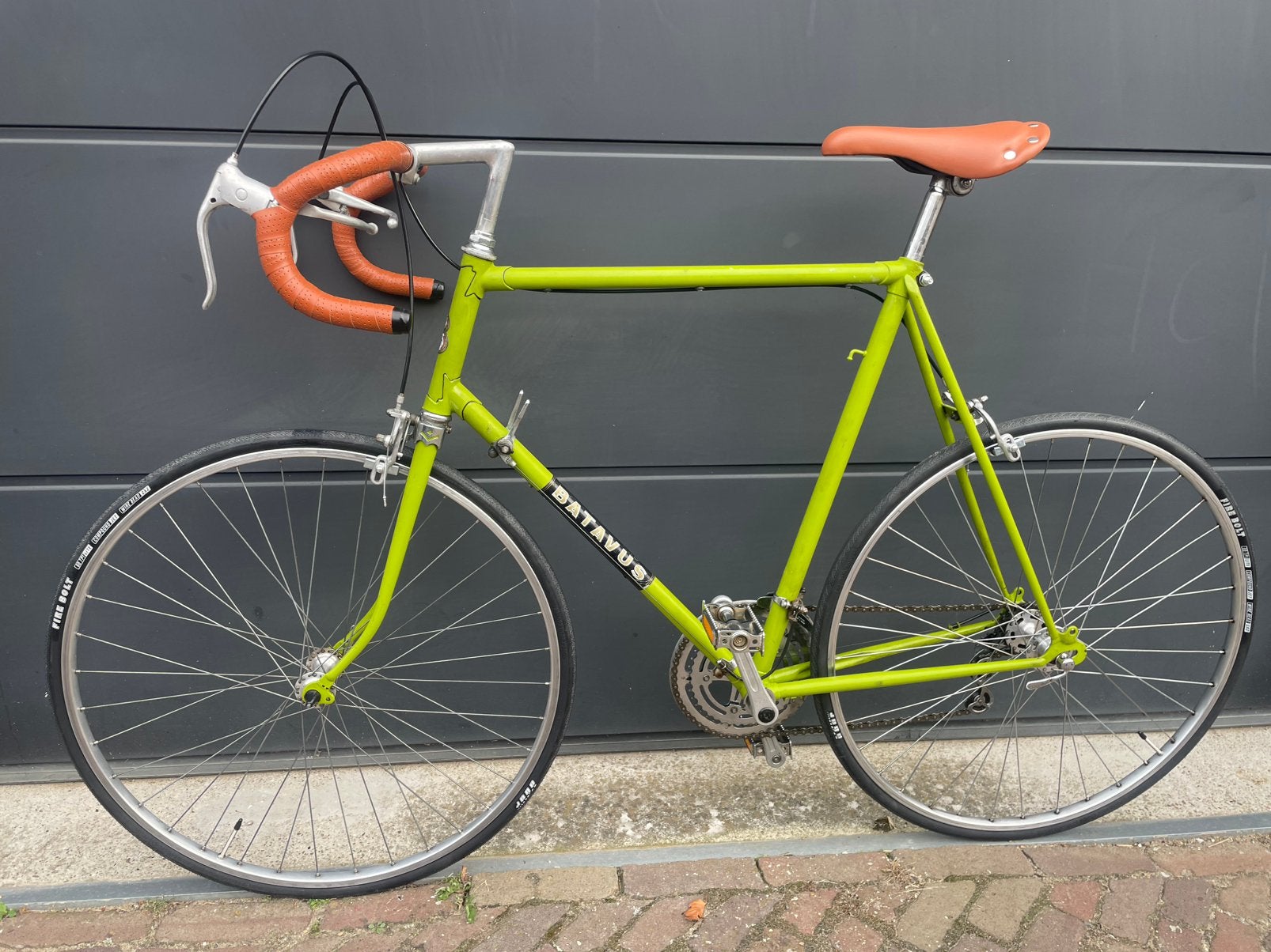 Prachtige volledig gereviseerde vintage Batavus racefiets, Ophalen, 28 inch, Velgrem, Batavus