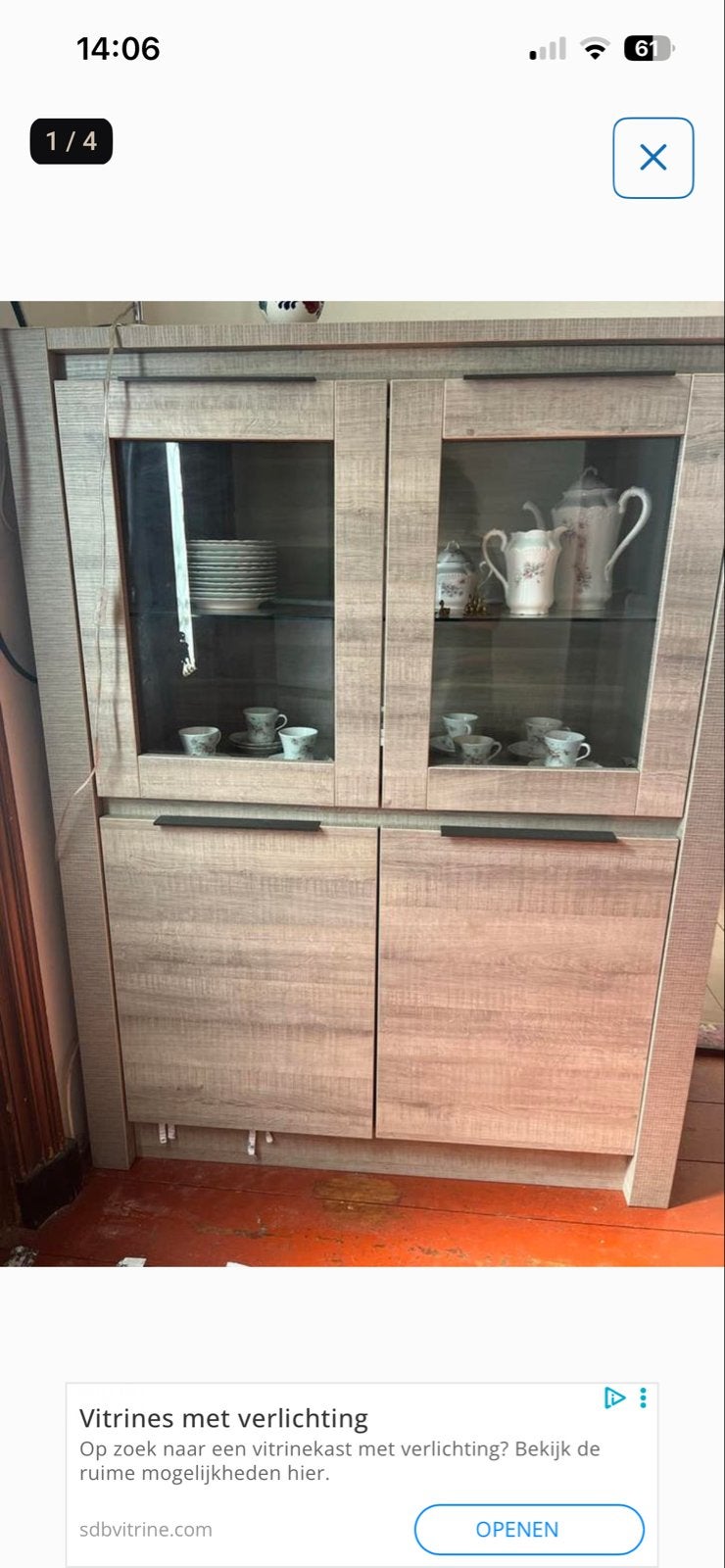 Complete Woonkamer Set: Vitrinekast, TV-meubel en Dressoir, Huis en Inrichting, Gebruikt, 200 cm of meer, Ophalen of Verzenden