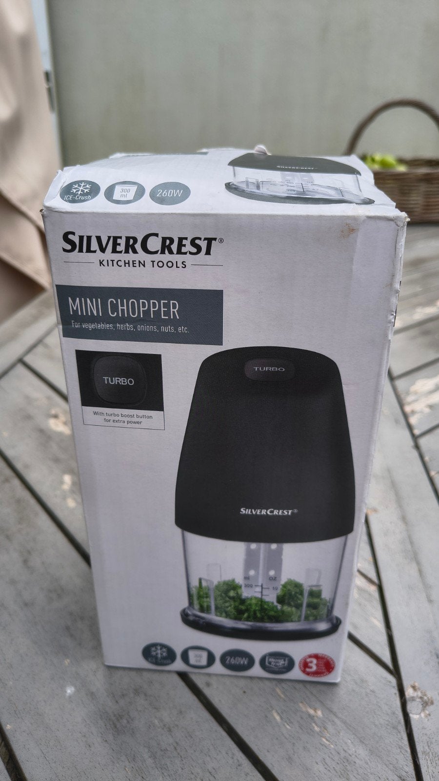SilverCrest Mini Hakmolen - Nieuw in doos, Nieuw, Ophalen of Verzenden, Vaatwasserbestendig, Minder dan 1 liter
