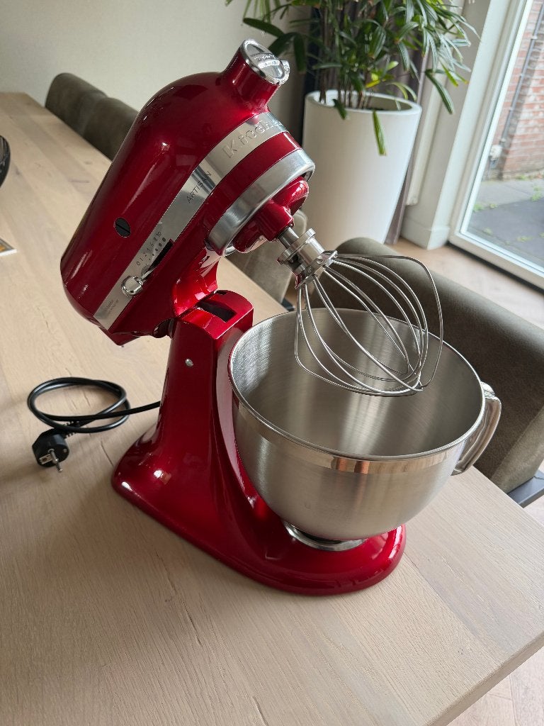 Kitchenaid Artisan 4,7L mixer keizerrood (5KSM185PSEER), 4 liter of meer, 3 snelheden of meer, Ophalen of Verzenden, Zo goed als nieuw