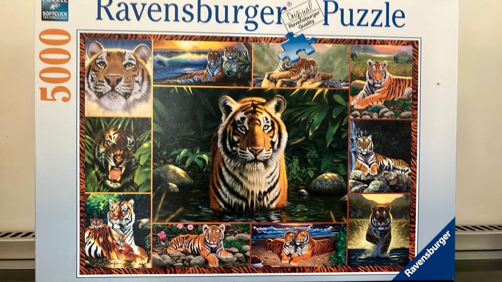 Ravensburger Legpuzzel 5000 stukjes - Tijgers, Ophalen, Meer dan 1500 stukjes, Zo goed als nieuw, Legpuzzel
