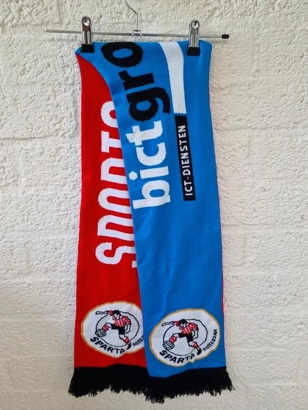 Sparta Rotterdam sjaal rood blauw fan, Verzamelen, Ophalen of Verzenden, Sparta, Vaantje of Sjaal