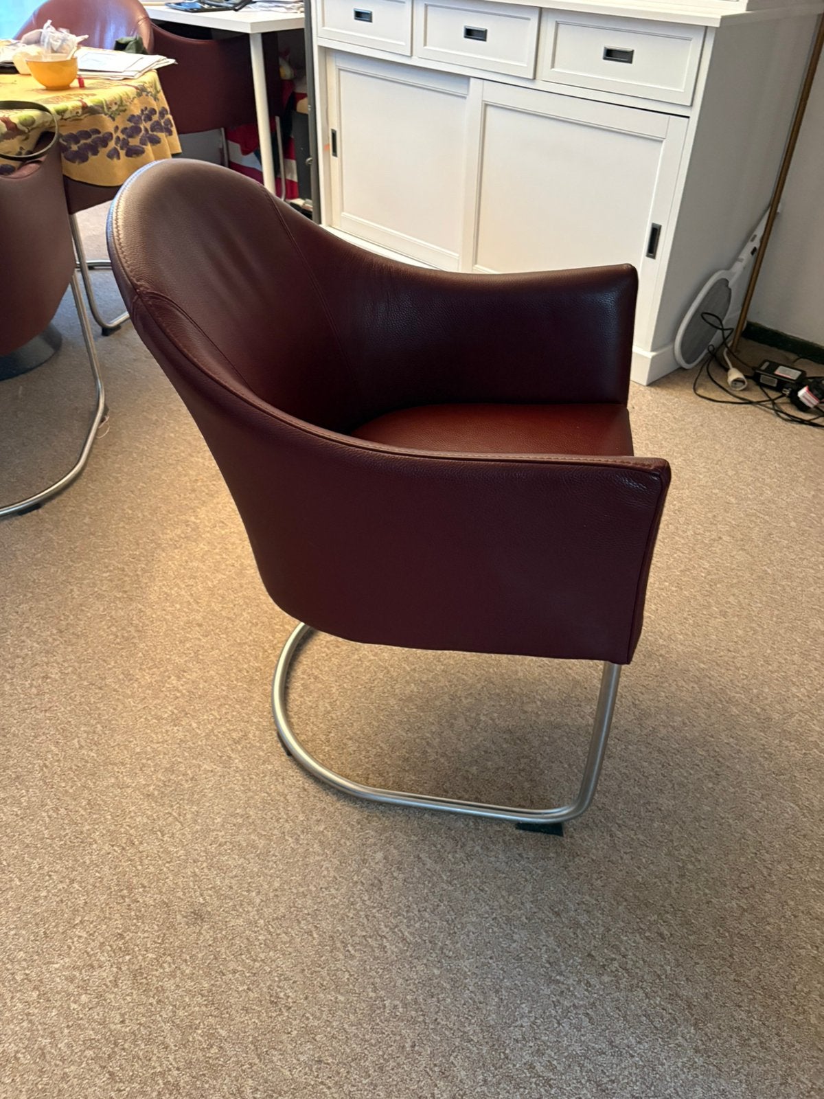 Eetkamer stoelen 4, Huis en Inrichting, Fauteuils, Ophalen, Minder dan 75 cm, Leer, Zo goed als nieuw