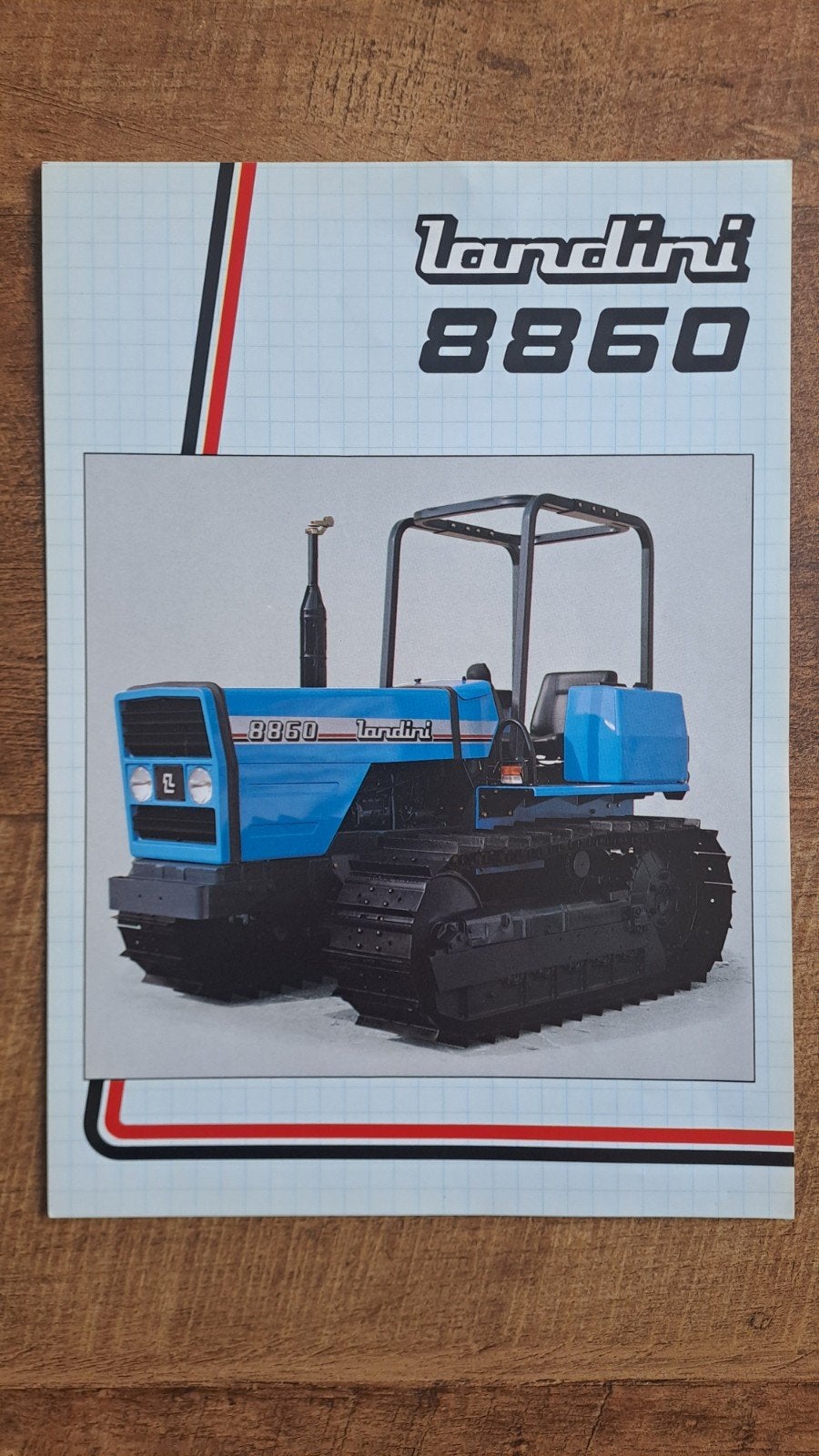 folder Landini 8860 rupstractor, rupstrekker, Ophalen of Verzenden, Zo goed als nieuw, Folder