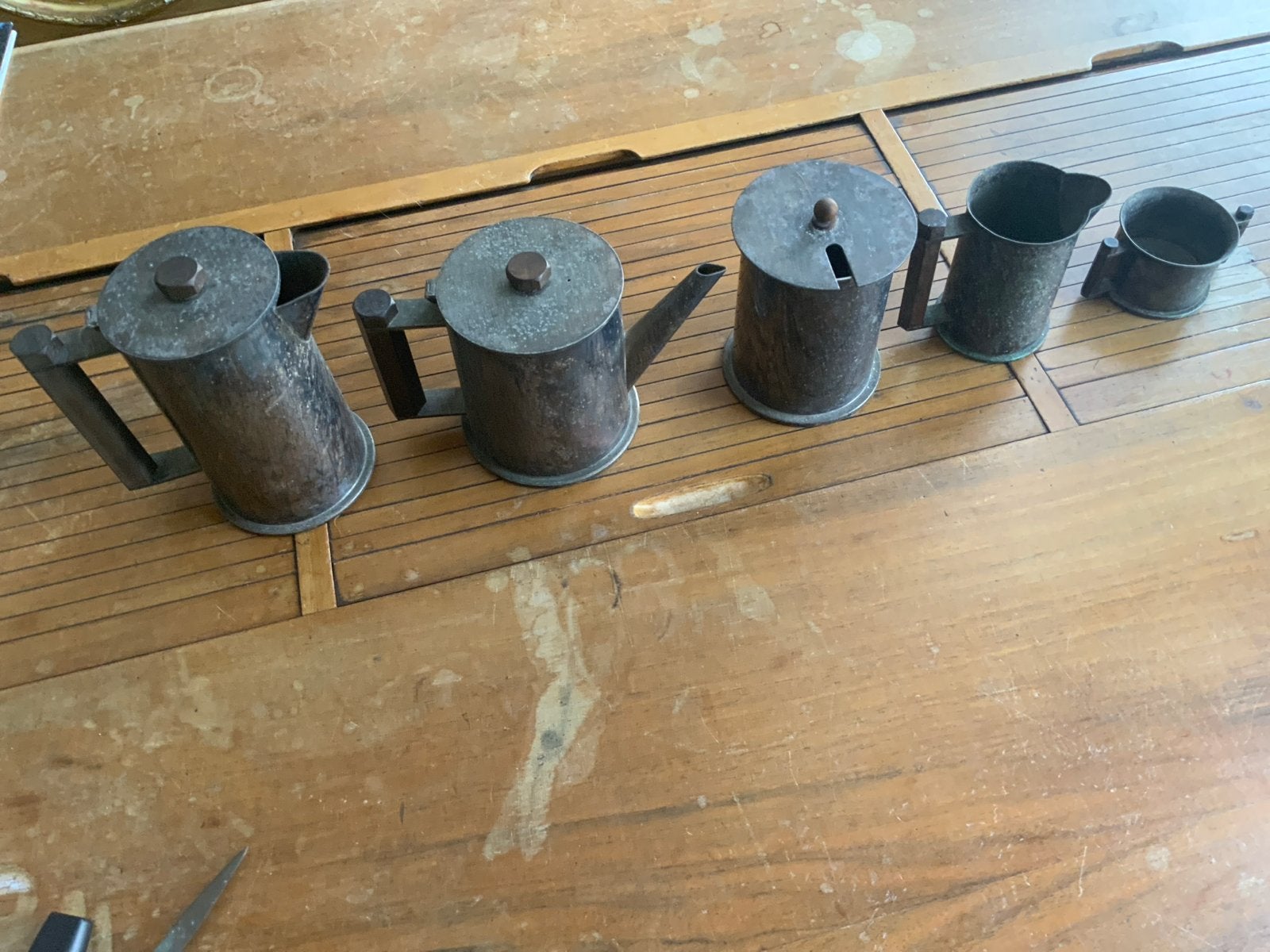 Trench art koffie- en theeservies. Brits. WO II., Ophalen of Verzenden, Engeland