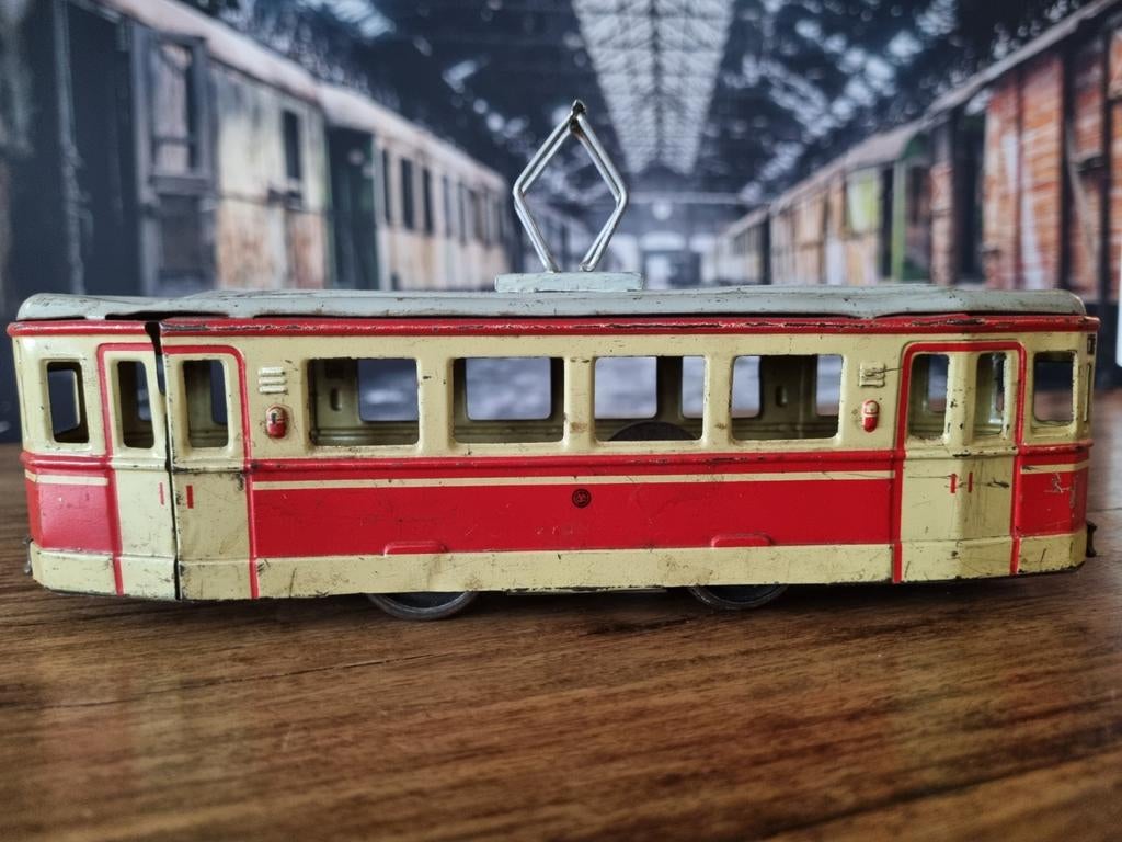 MSB VEB Mechanische Spielwaren Brandenburg "Stadion" tram", Ophalen of Verzenden, Gebruikt, Tram, Overige typen