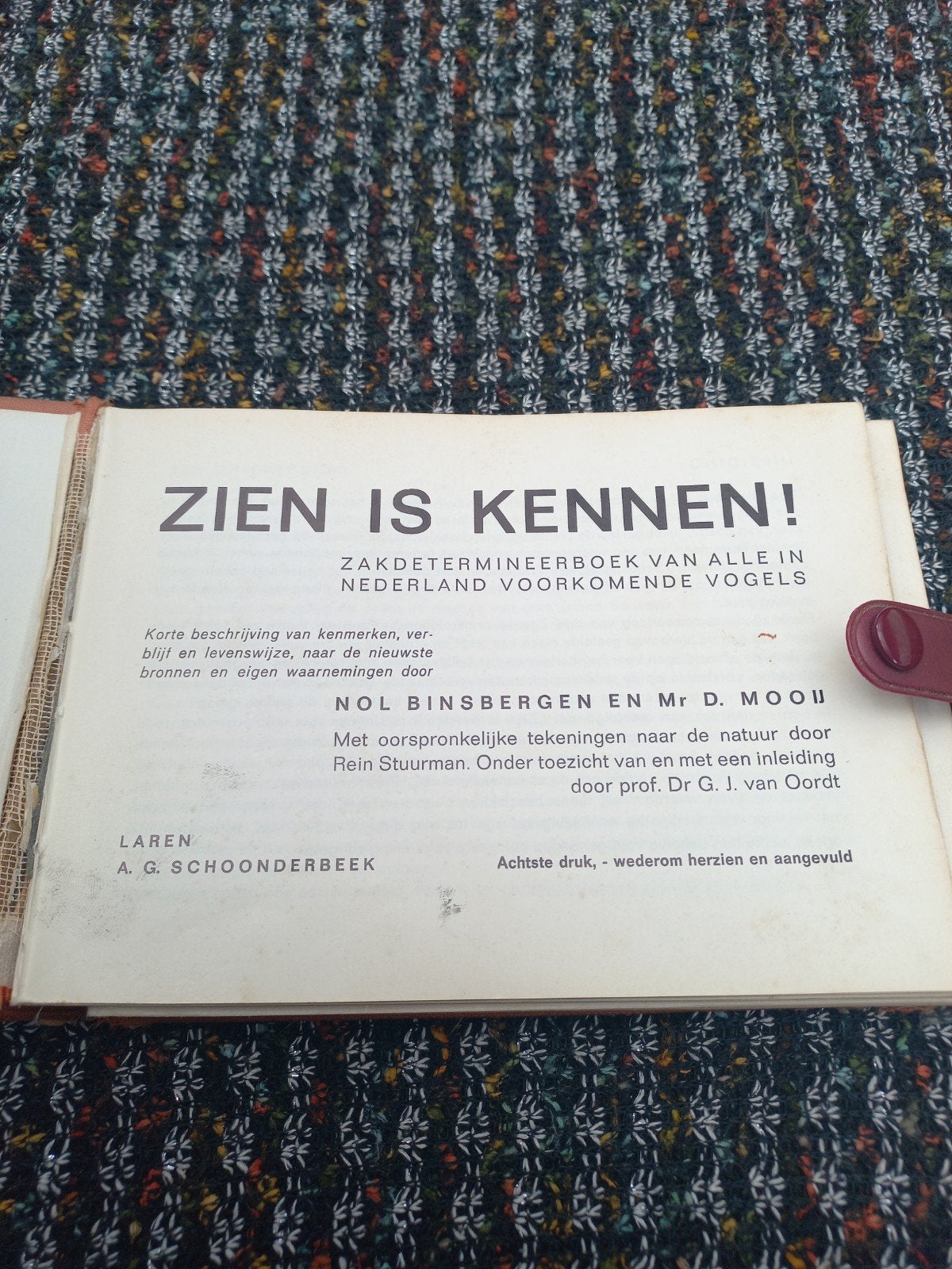 Zien is Kennen! Zakdetermineerboek Vogels (1971), Boeken, Ophalen of Verzenden, Gelezen, Vogels, Nol Binsbergen en Mr D. Mooij