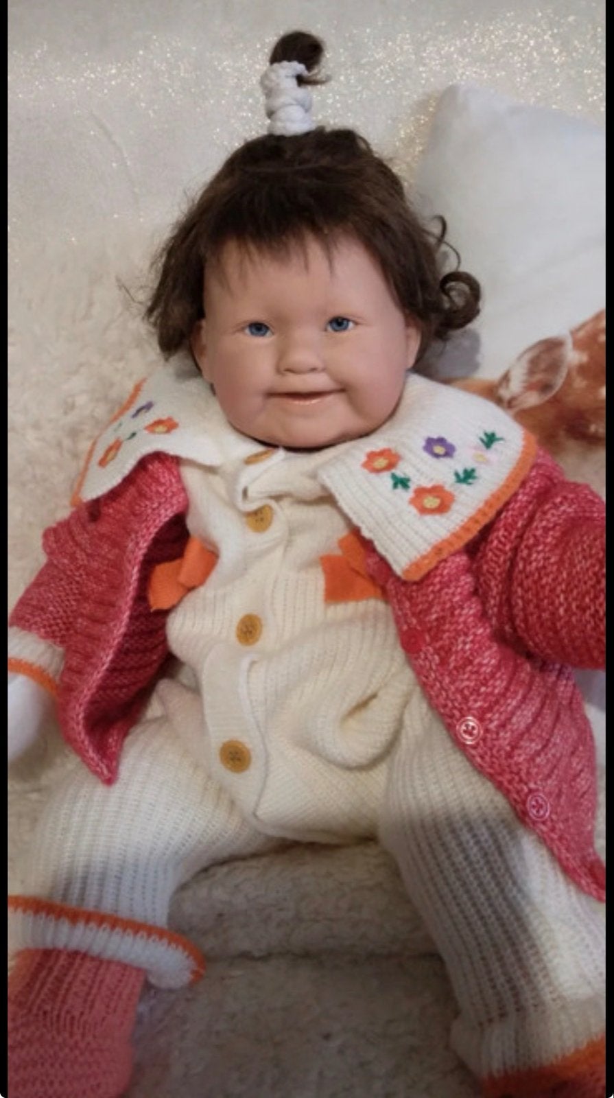 Molly: Authentieke Reborn pop, gerenoveerd, Verzamelen, Poppen, Ophalen of Verzenden, Zo goed als nieuw, Babypop, Levensecht of Reborn