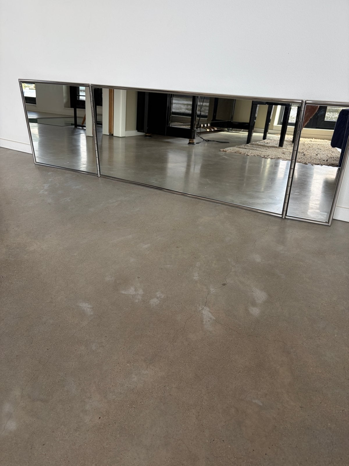 Design make-up spiegel 140x40 in drie beweegbare delen, Huis en Inrichting, Ophalen, 125 cm of meer, Zo goed als nieuw, Minder dan 100 cm