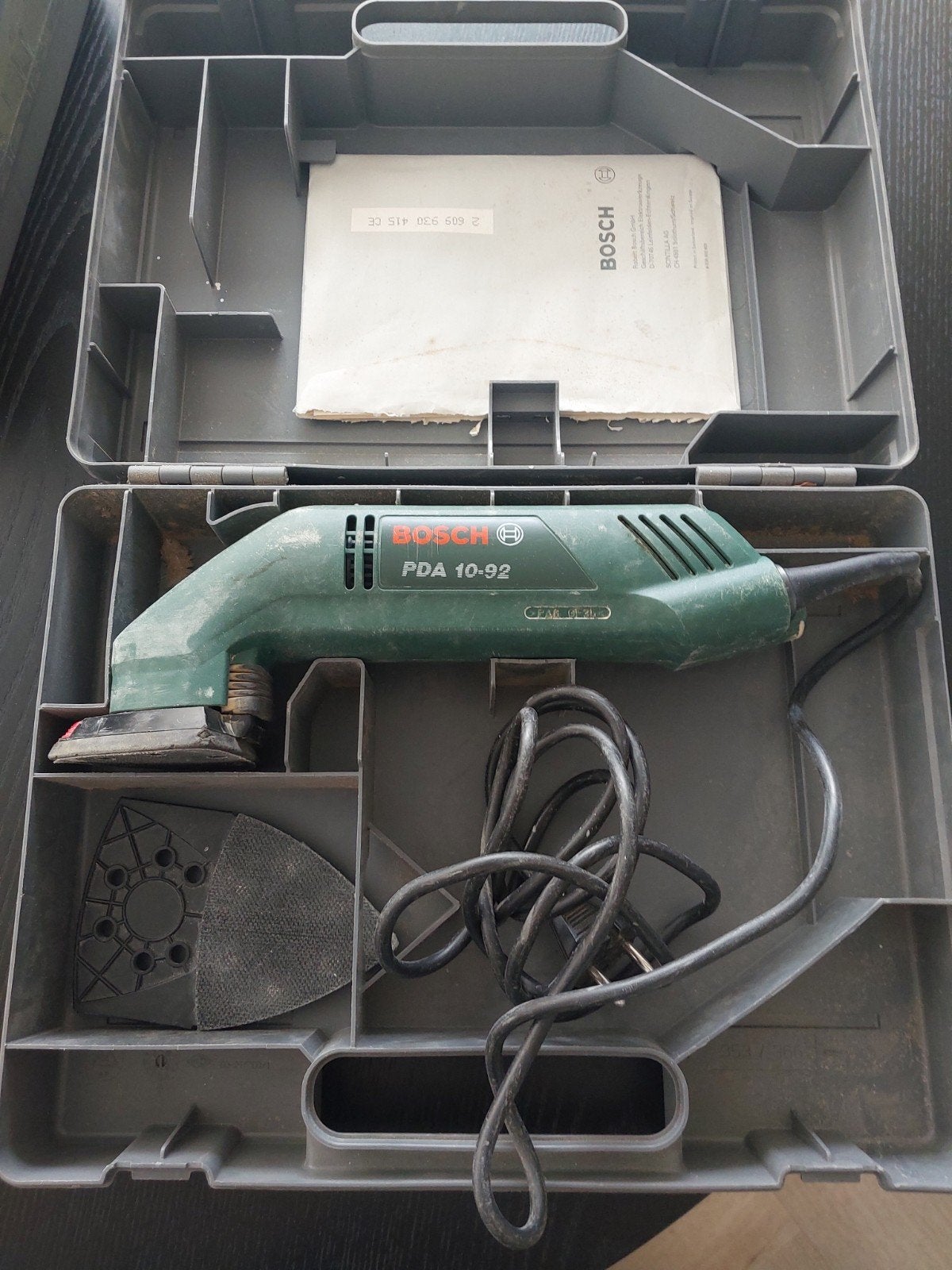 Bosch PDA 10-92 Deltaschuurmachine met koffer, Ophalen of Verzenden, Gebruikt, Minder dan 600 watt, Overige typen