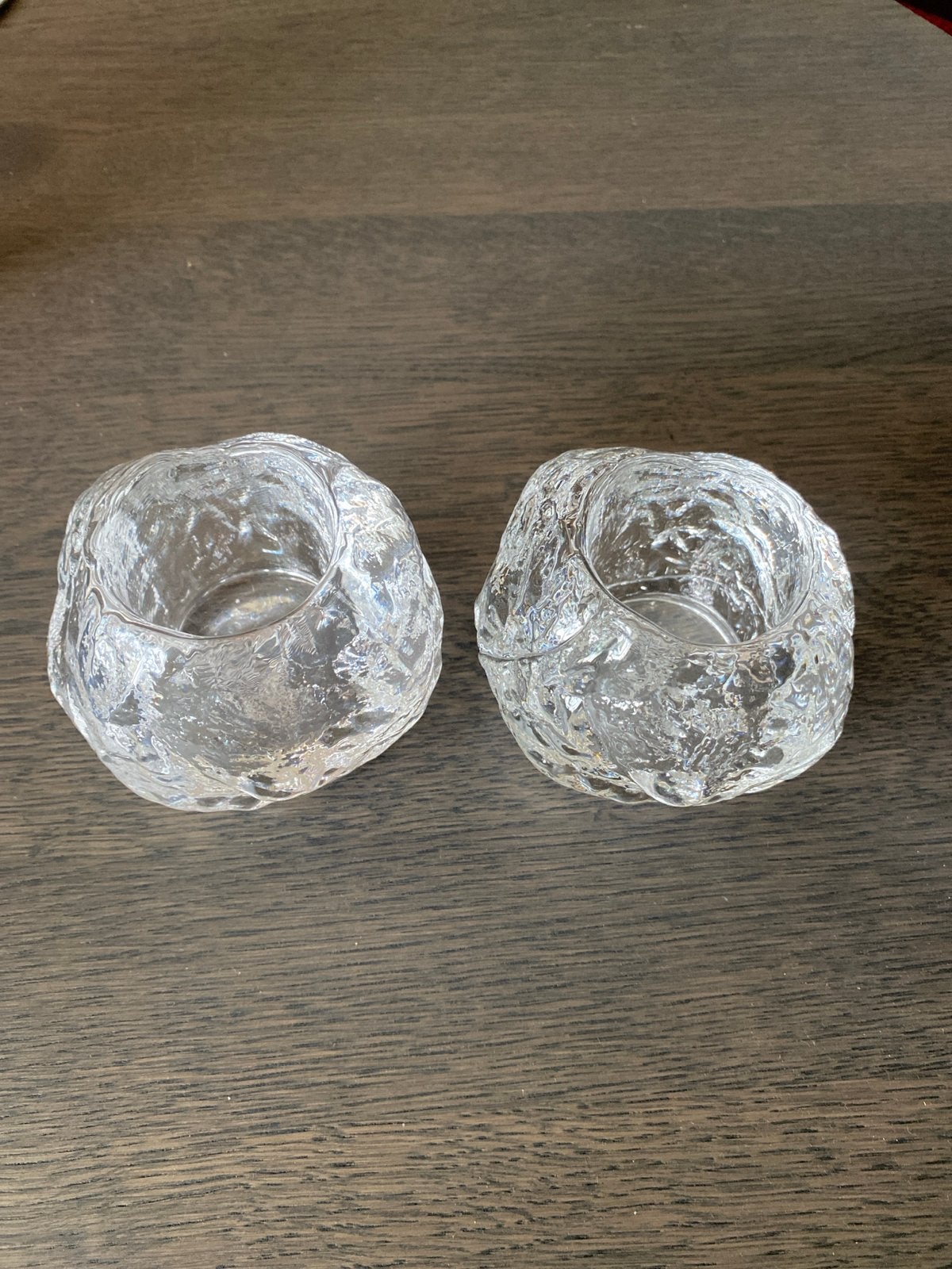 Kosta boda Set van 2 glazen theelichthouders, Overige materialen, Overige kleuren, Ophalen of Verzenden, Zo goed als nieuw