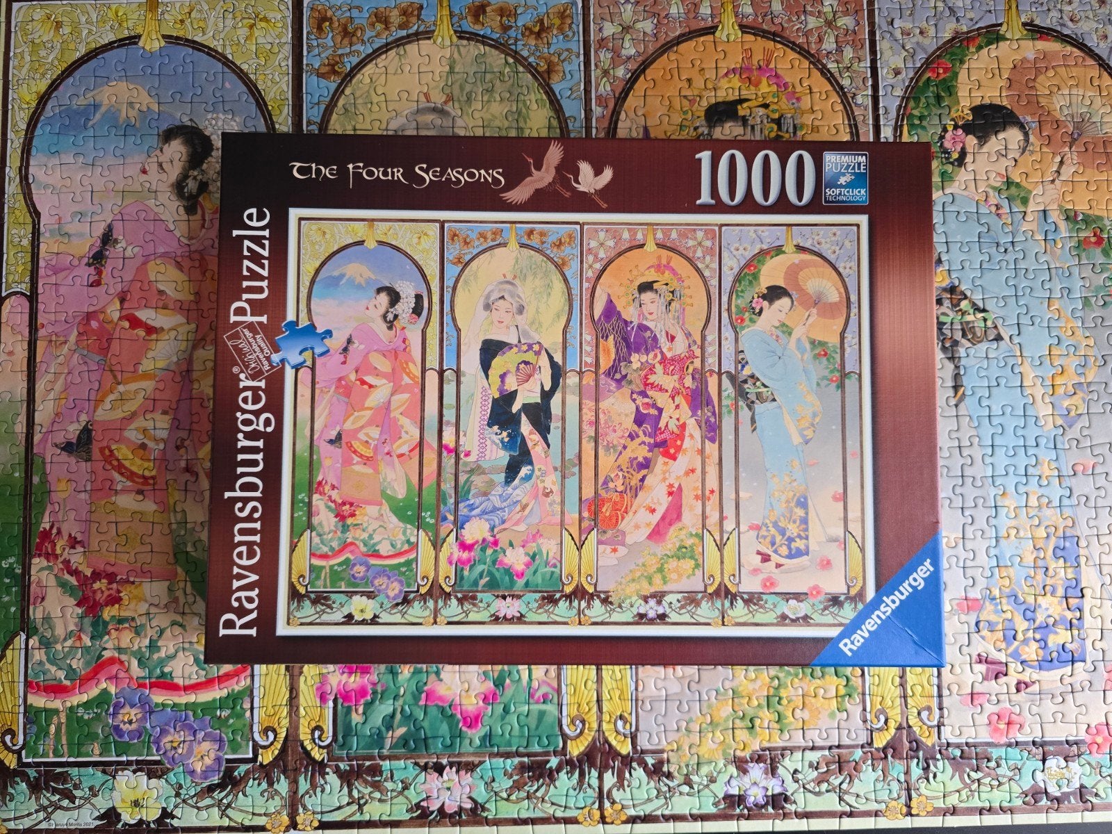 Ravensburger The Four Seasons 1000 stukjes puzzel - COMPLEET, Ophalen of Verzenden, 500 t/m 1500 stukjes, Zo goed als nieuw, Legpuzzel