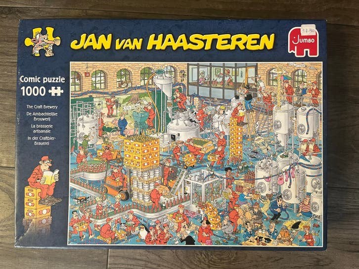 Jan van Haasteren Comic Puzzel - De brouwerij 1000 stuk, Ophalen of Verzenden, 500 t/m 1500 stukjes, Gebruikt, Legpuzzel