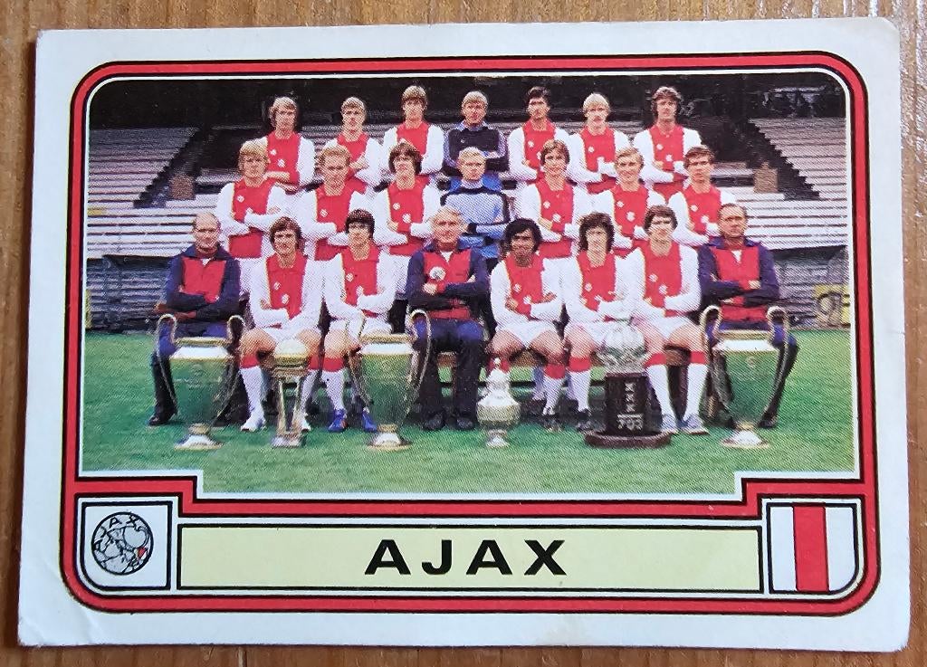 Panini Voetbal 80 #1 Team Ajax ongebruikt!, Ophalen of Verzenden, Zo goed als nieuw, Plaatje