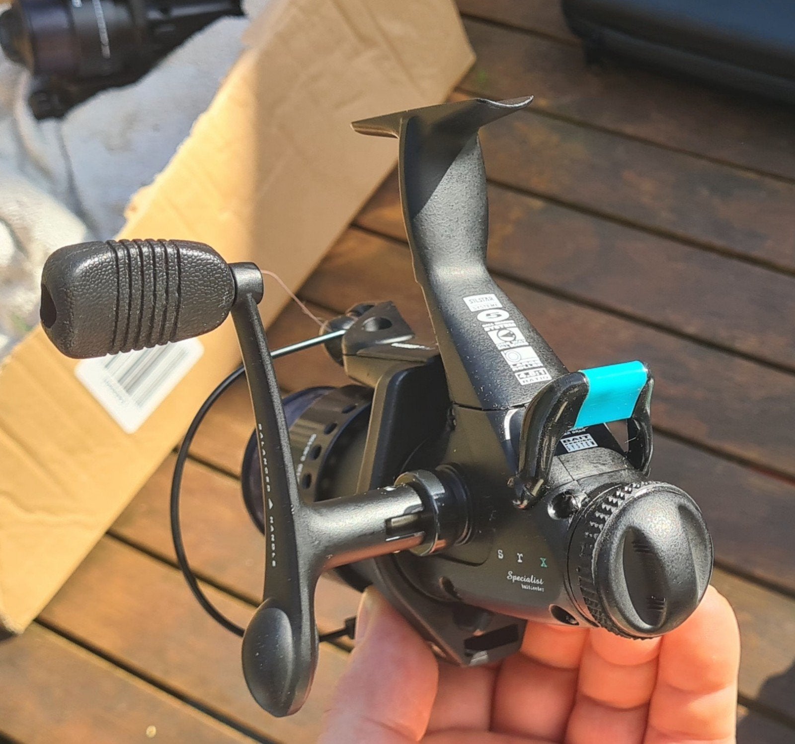 2 Silstar Specialist Baitfeeder molens met nieuwe lijn, Ophalen of Verzenden, Molen