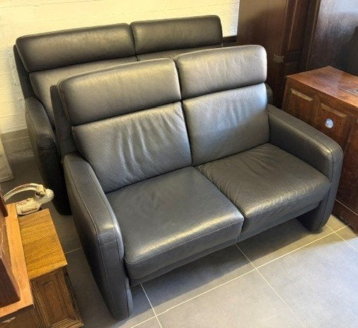W. Schillig leren bankstel 2-zits + 2,5-zits – topstaat, Ophalen, Minder dan 75 cm, 150 tot 200 cm, Tweepersoons