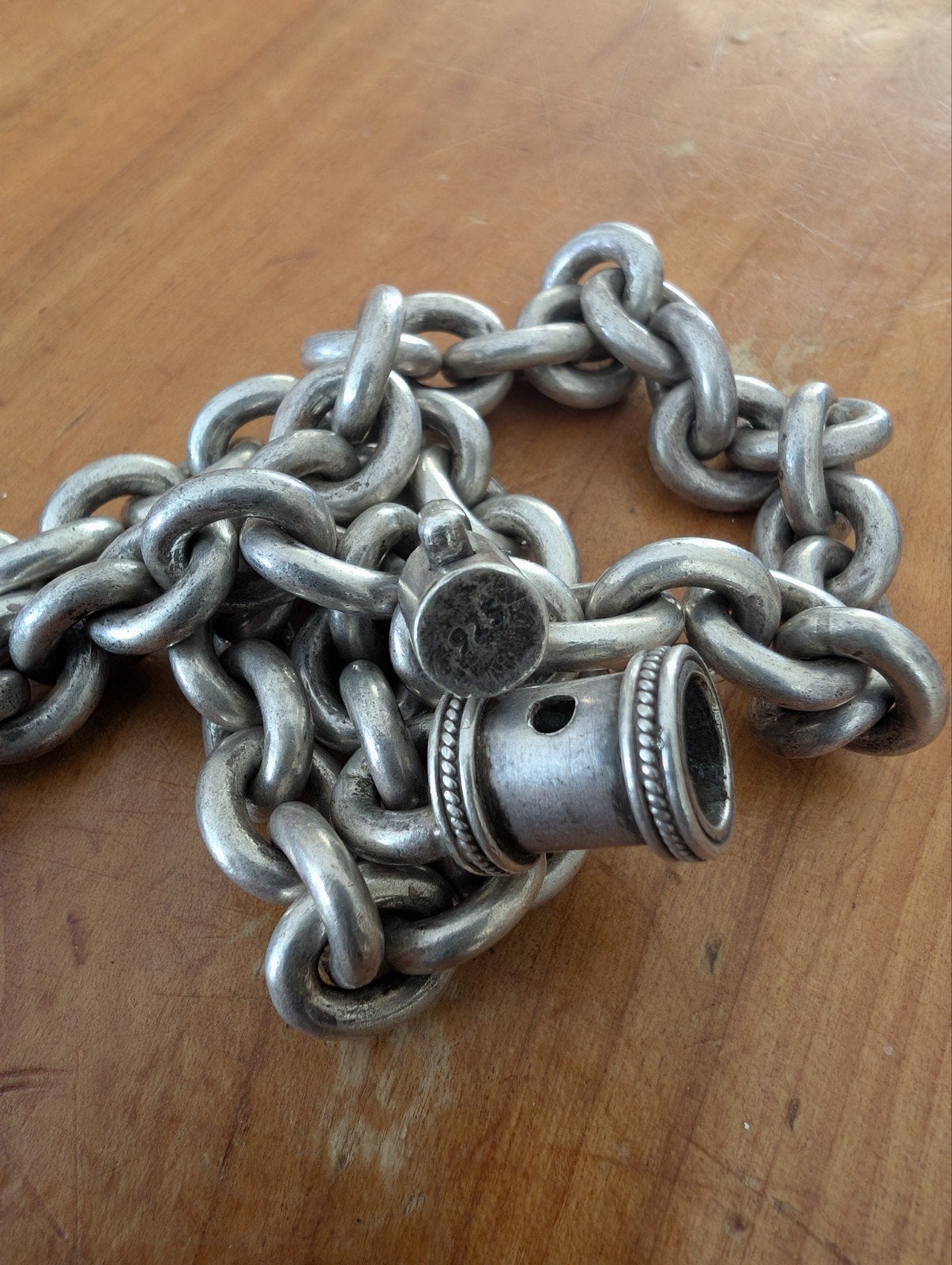Bali Sterling Zilveren (925) handgemaakte ketting, Ophalen, Gebruikt, Zilver, Zilver