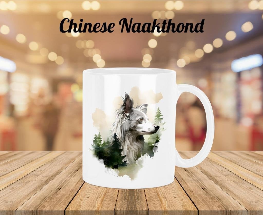 Chinese Naakthond profiel mok, Verzenden, Nieuw, Overige stijlen, Kop(pen) en/of Schotel(s)