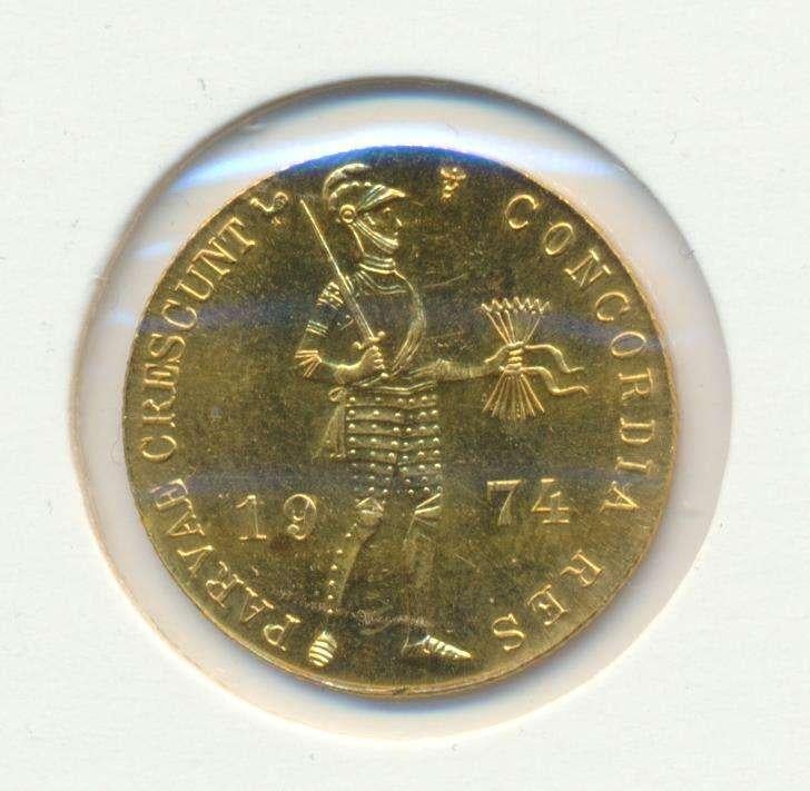Nederland Gouden Dukaat 1974 medailleslag, Postzegels en Munten, Munten | Nederland, Losse munt, Overige waardes, Koningin Juliana