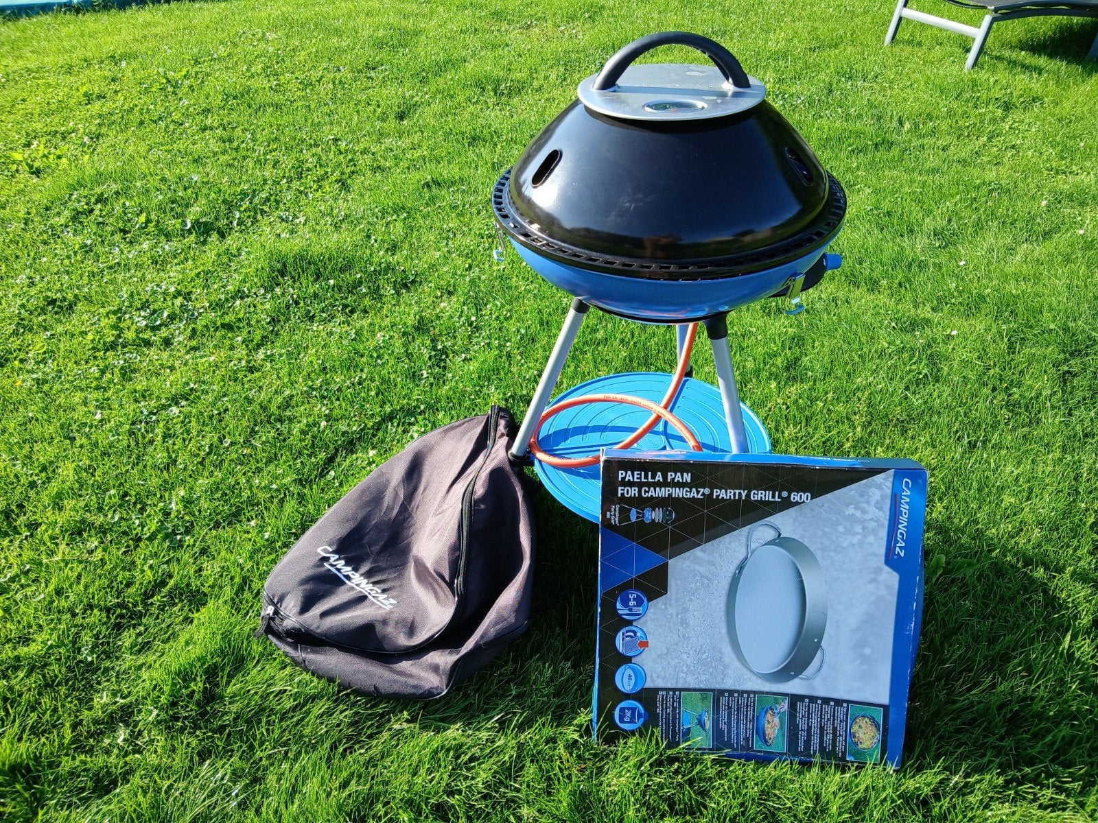 Campingaz Party Grill 600 met Paella Pan en draagtas, Ophalen, Zo goed als nieuw, Campingaz