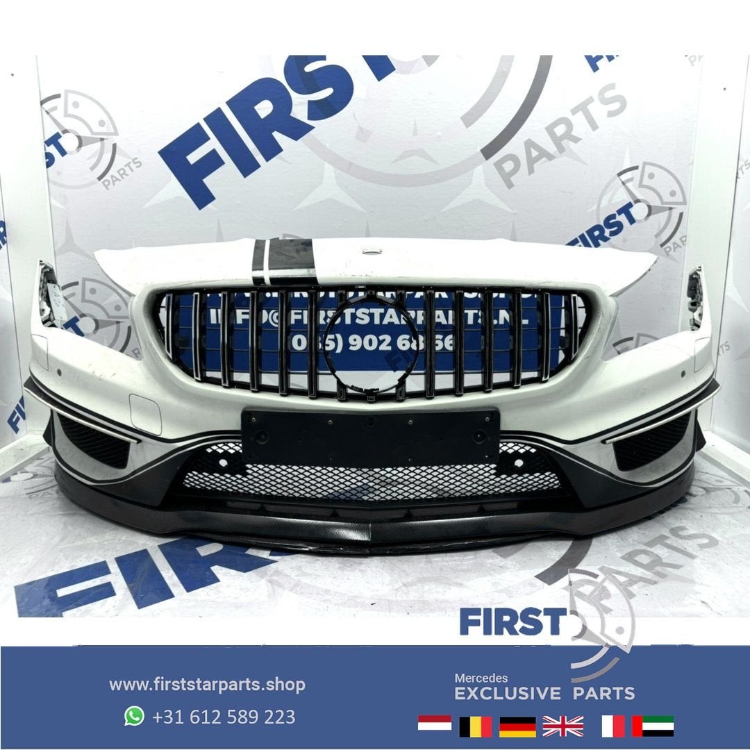 W117 CLA45 45 AMG VOORBUMPER ZWART WIT GRIJS COMPLEET + AMG, Auto-onderdelen, Gebruikt, -, Voor, Ophalen of Verzenden