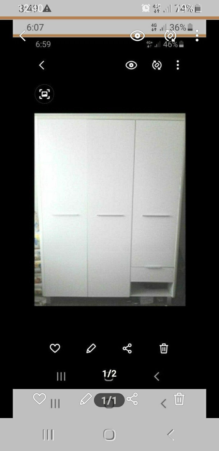 LINNENKAST  HOOGGLANS  WIT, Huis en Inrichting, Ophalen, Gebruikt, 200 cm of meer, 150 tot 200 cm
