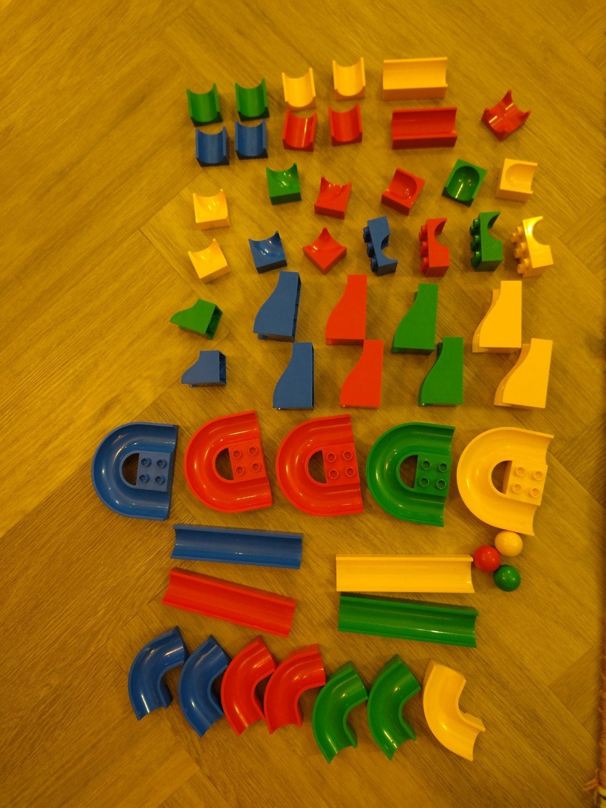 hubelino knikkerbaan 55 delig, Ophalen, Zo goed als nieuw, Duplo