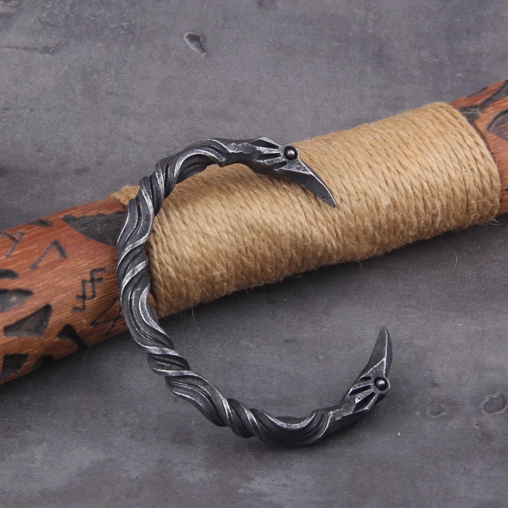 Nordic Stalen Heren Armband / Viking Noorse, Sieraden, Tassen en Uiterlijk, Armbanden, Verzenden, Nieuw, Overige kleuren, Staal