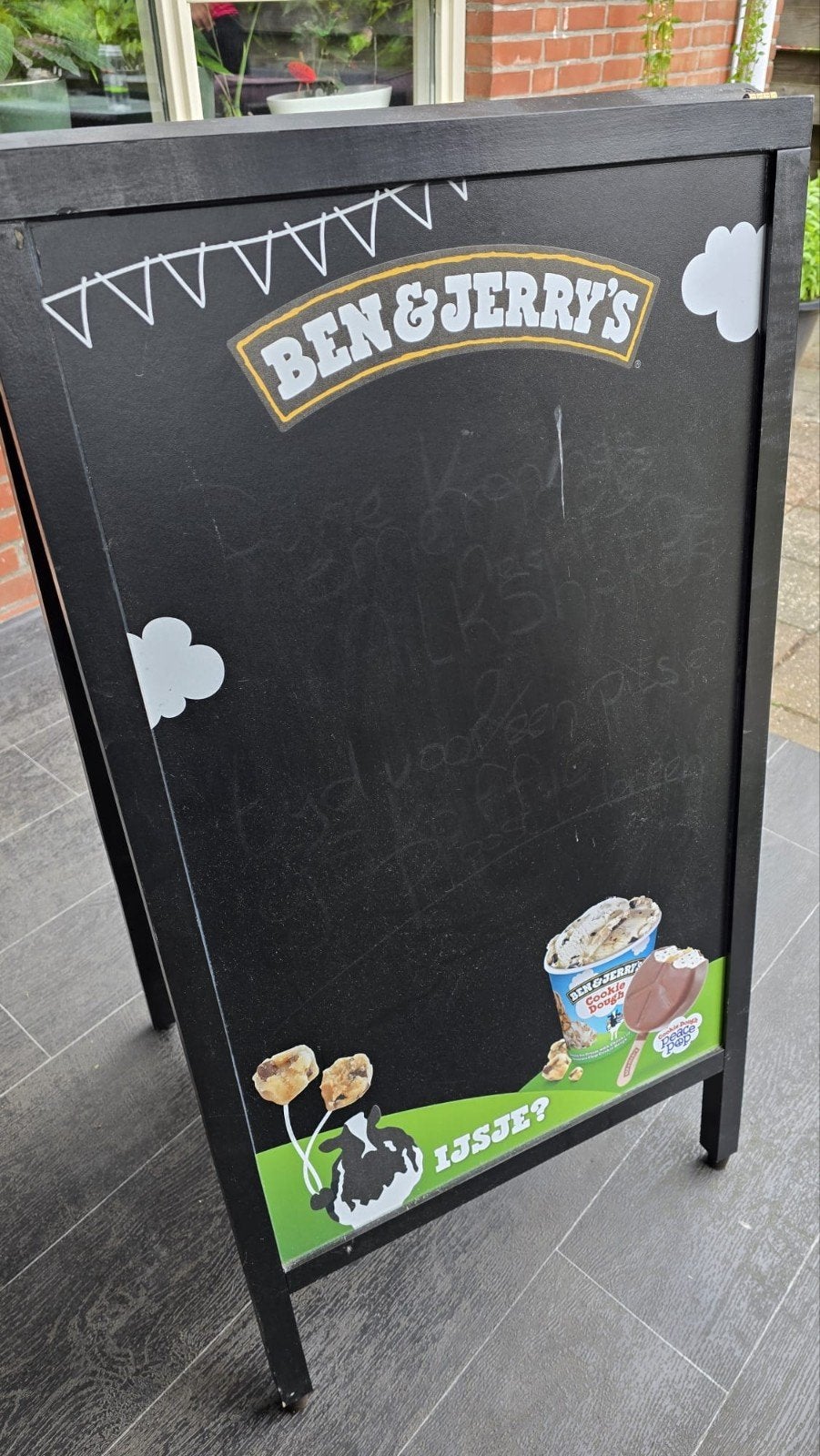Ben & Jerry's stoepbord/krijtbord, Ophalen of Verzenden
