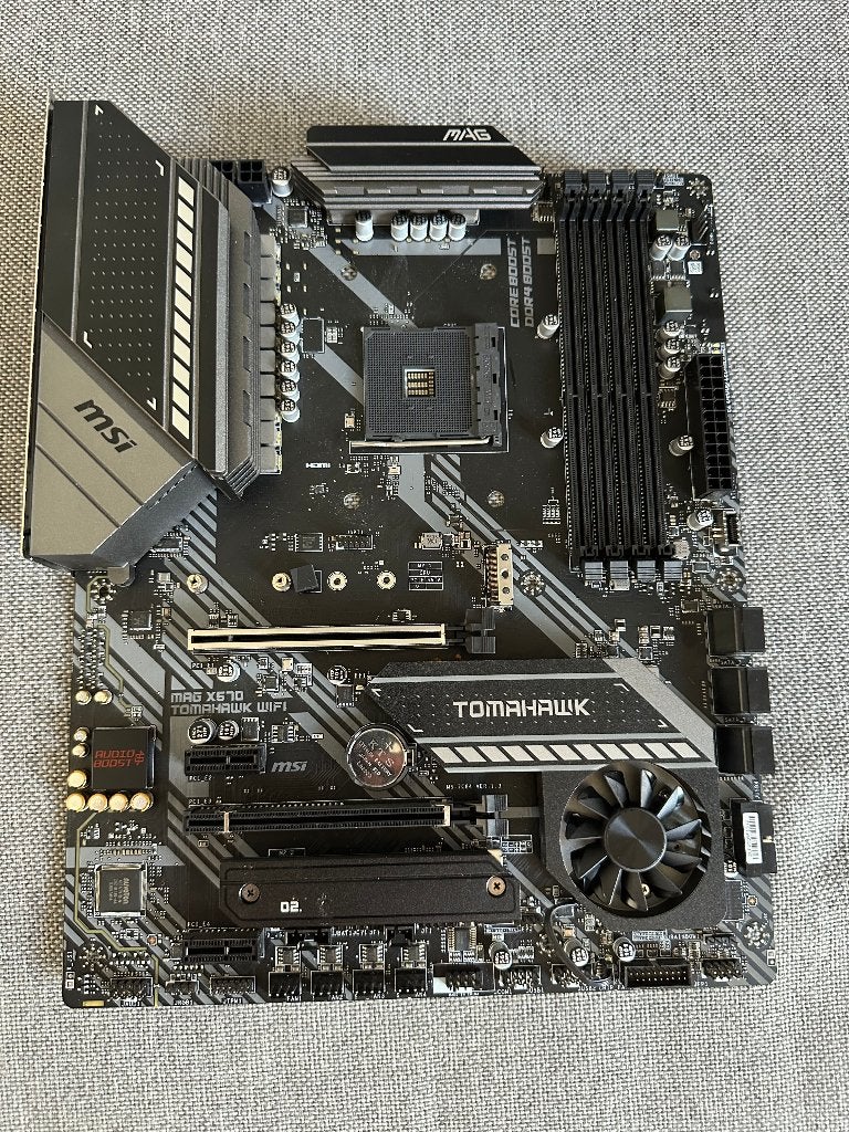 MSI MAG X570 Tomahawk WiFi - AM4 moederbord, werkend, Gebruikt, DDR4, Ophalen of Verzenden, Socket AM4