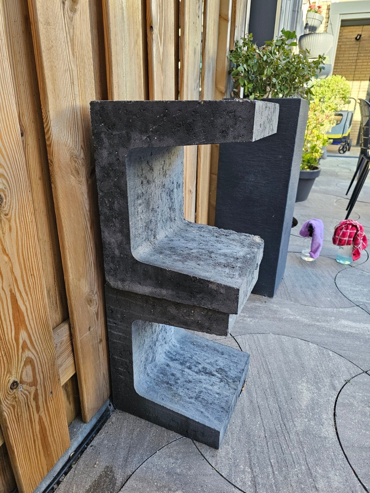 2 U-blokken / U-elementen 30x30x40 Antraciet, Ophalen, Zo goed als nieuw, Beton, Overige typen