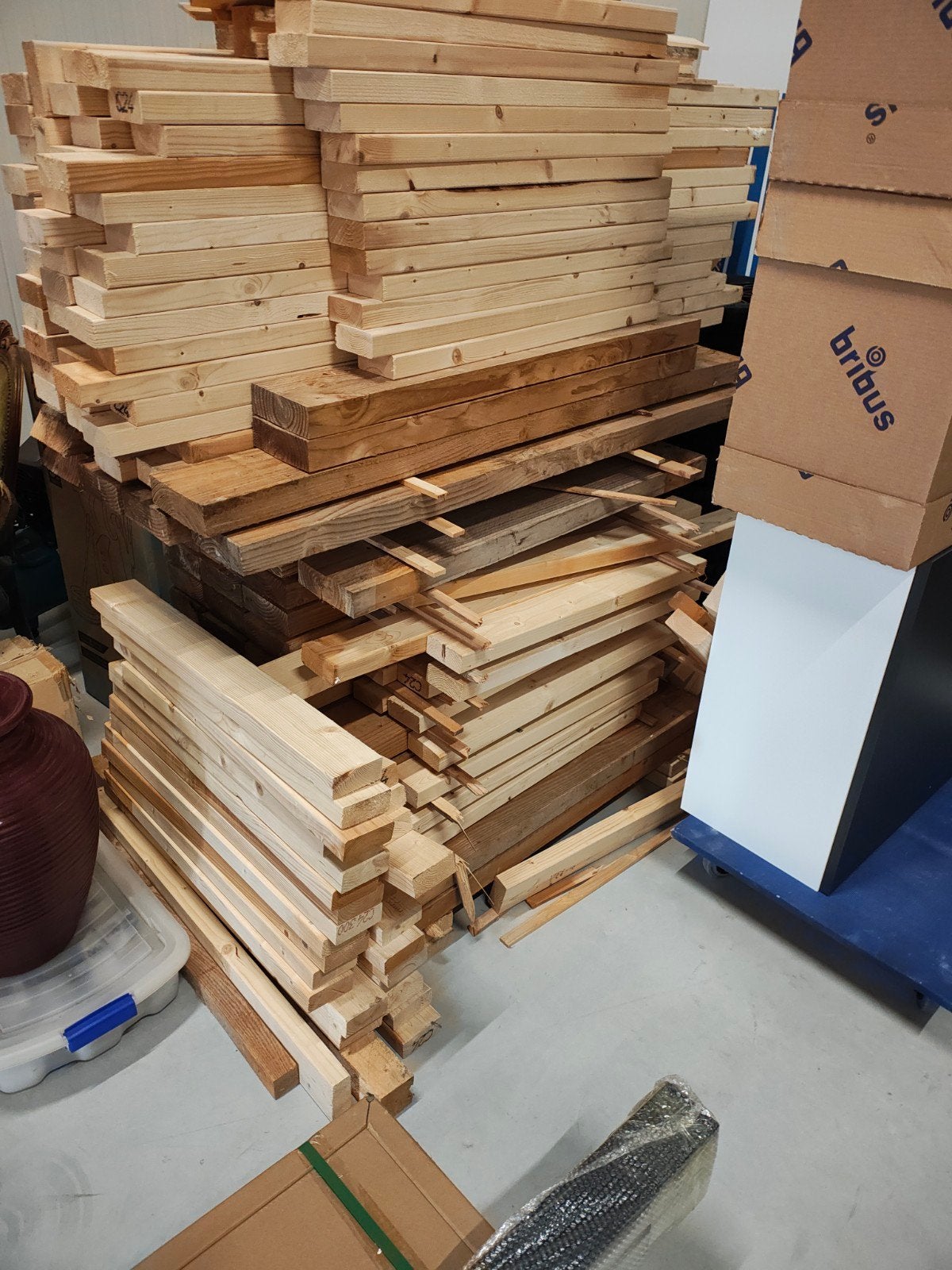 Restpartij vuren en Douglas stukken, Doe-het-zelf en Verbouw, Hout en Planken, Ophalen