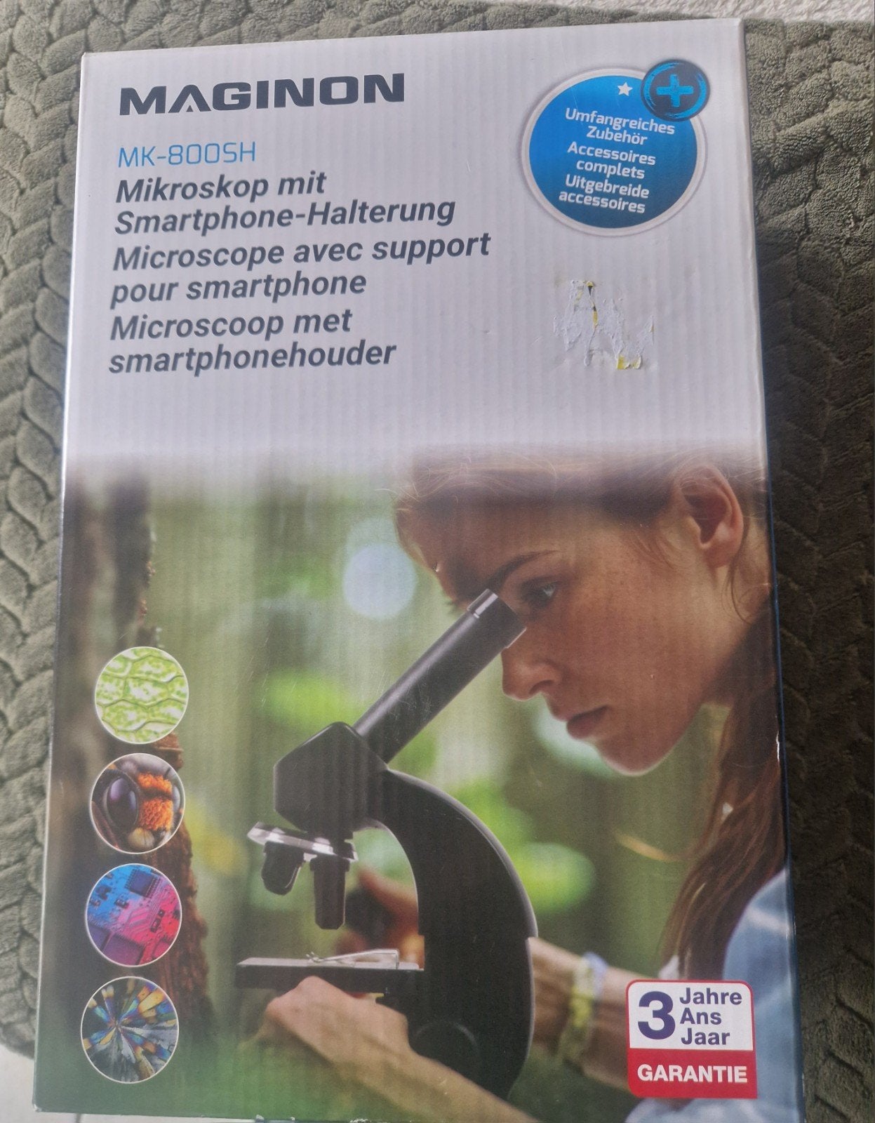 MAGINON MK-800SH Microscoop met Smartphonehouder, Ophalen of Verzenden, Nieuw, 1000x of meer, Biologische microscoop