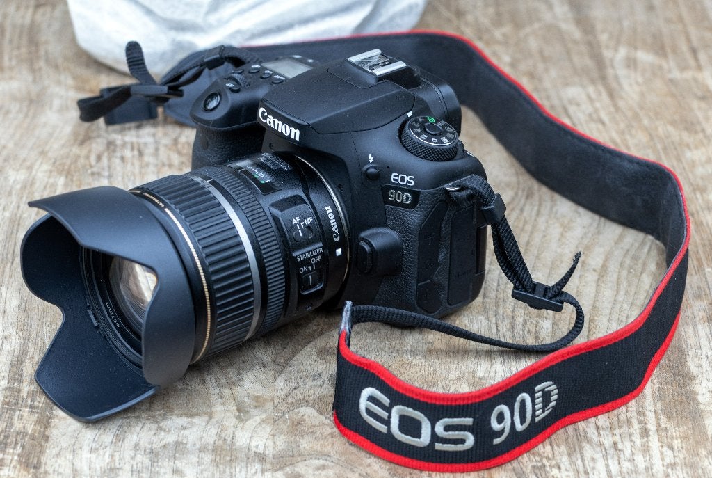 Canon 90D digitale camera met objectief en accessoires, Ophalen, Lensdop, Canon, Zo goed als nieuw