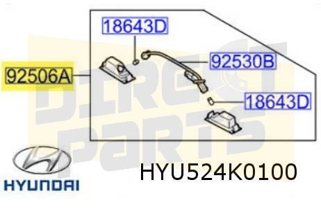 Hyundai	i10 (1/11-1/17) kentekenplaatverlichtingsset Links e, -, -, Nieuw, Ophalen of Verzenden