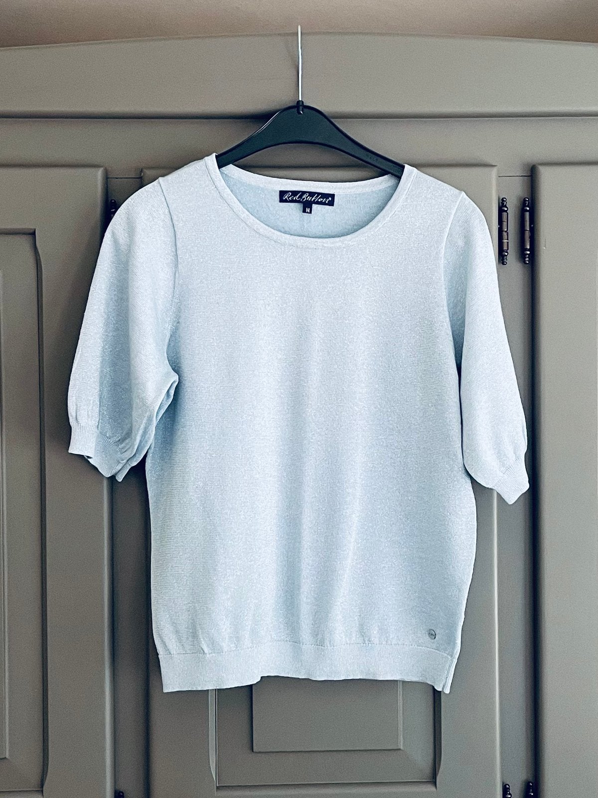 Shirt / top met glansje! Red Button!, Maat 38/40 (M), Blauw, Nieuw, Ophalen of Verzenden