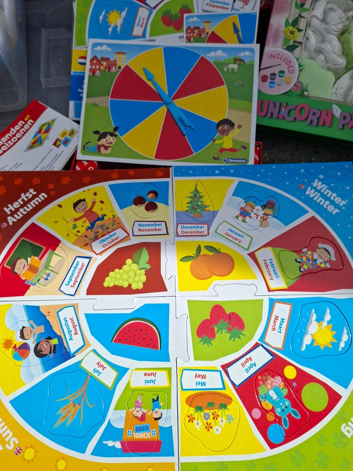 Clementoni Spelend Leren: Maanden en Seizoenen (5-7 jaar), Ophalen of Verzenden, Zo goed als nieuw, Taal en Lezen