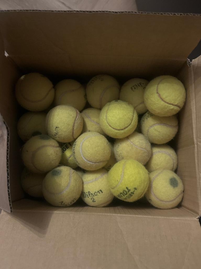 Gebruikte tennisballen, Sport en Fitness, Tennis, Overige merken, Gebruikt, Ballen, L00