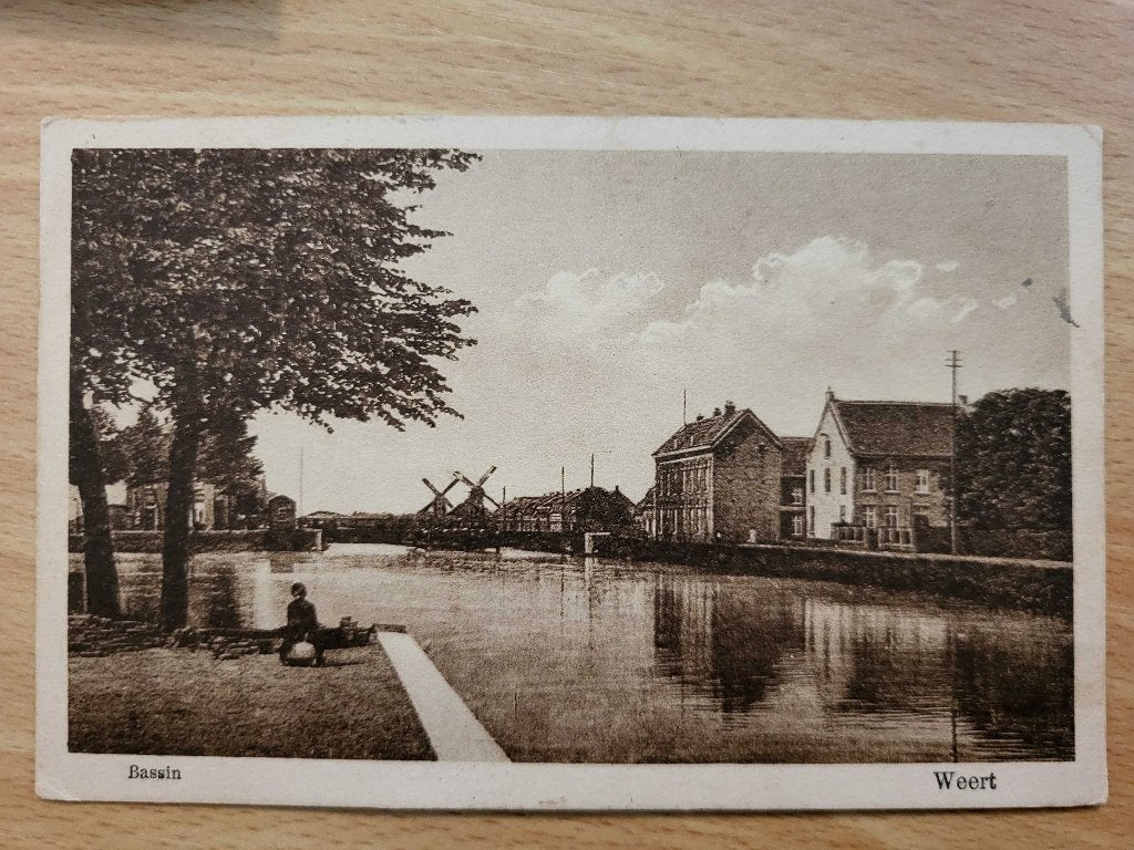 ansicht WEERT Kanaal Bassin Molen, Ophalen, Voor 1920, Limburg