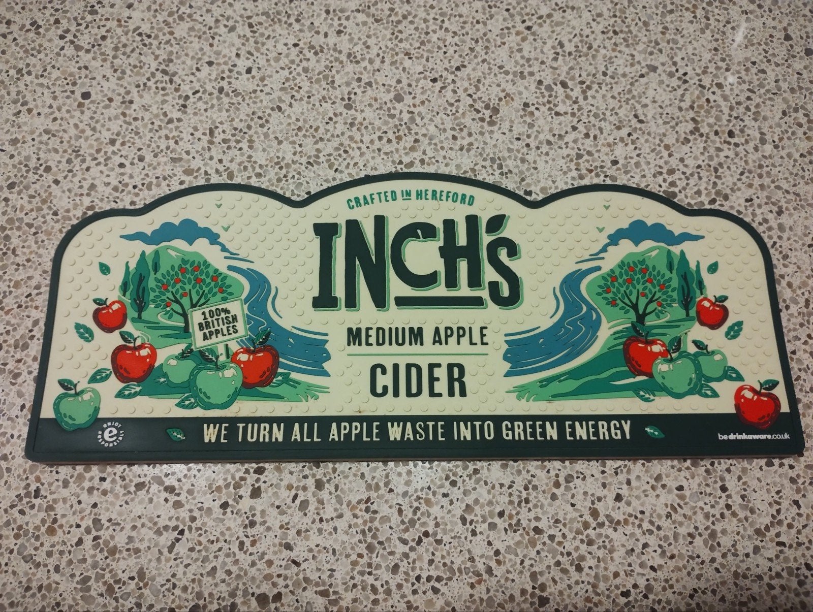 Inch's Cider barmat, Verzamelen, Ophalen of Verzenden, Zo goed als nieuw, Reclamebord