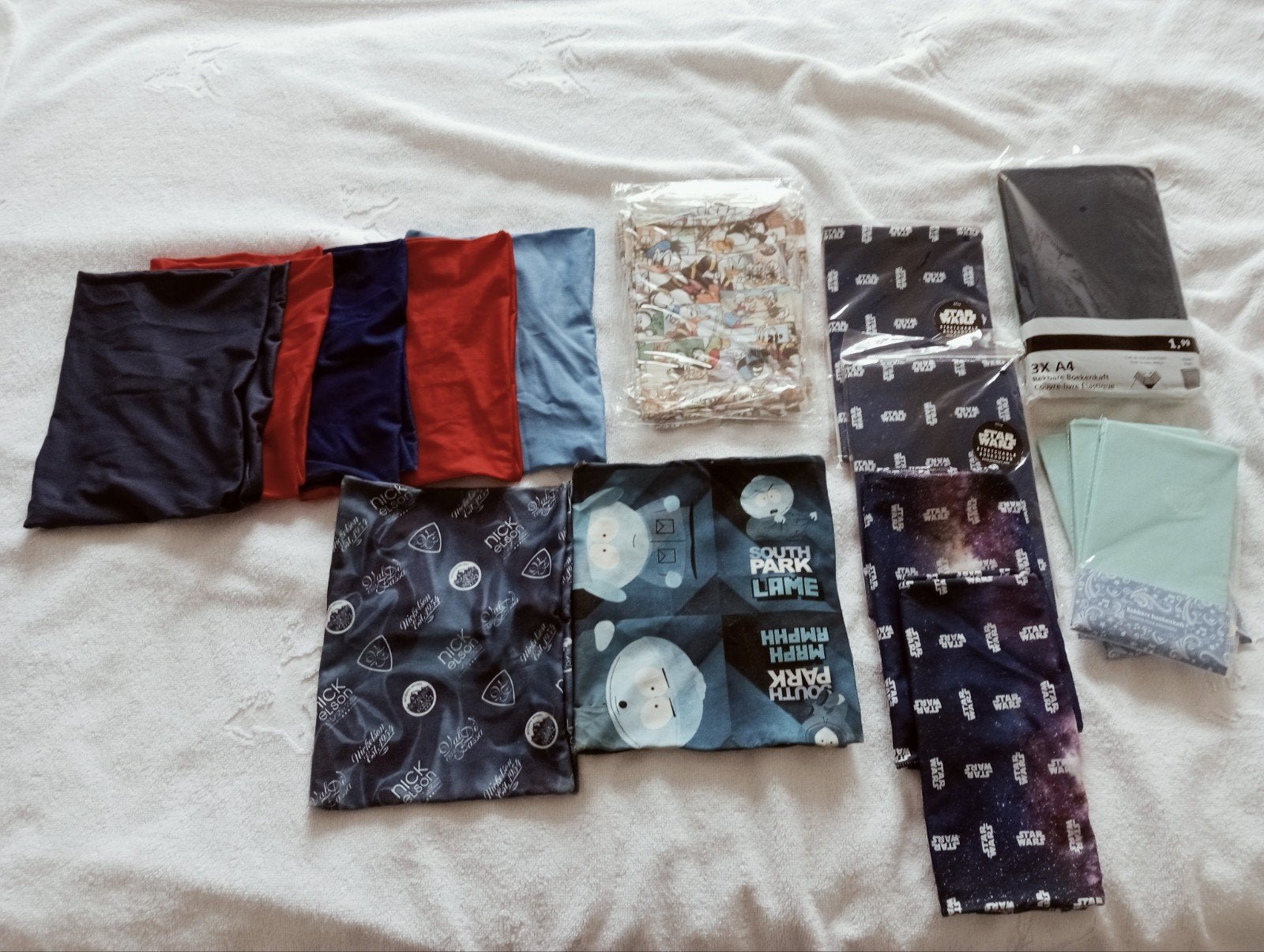 Set van 20 rekbare stretch boekenkaften nieuw + zgan, Ophalen of Verzenden, Nieuw