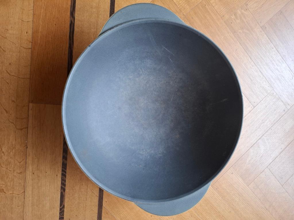 Gietijzere wok met handvatten, Huis en Inrichting, Keuken | Potten en Pannen, Ophalen, Overige materialen, Wok