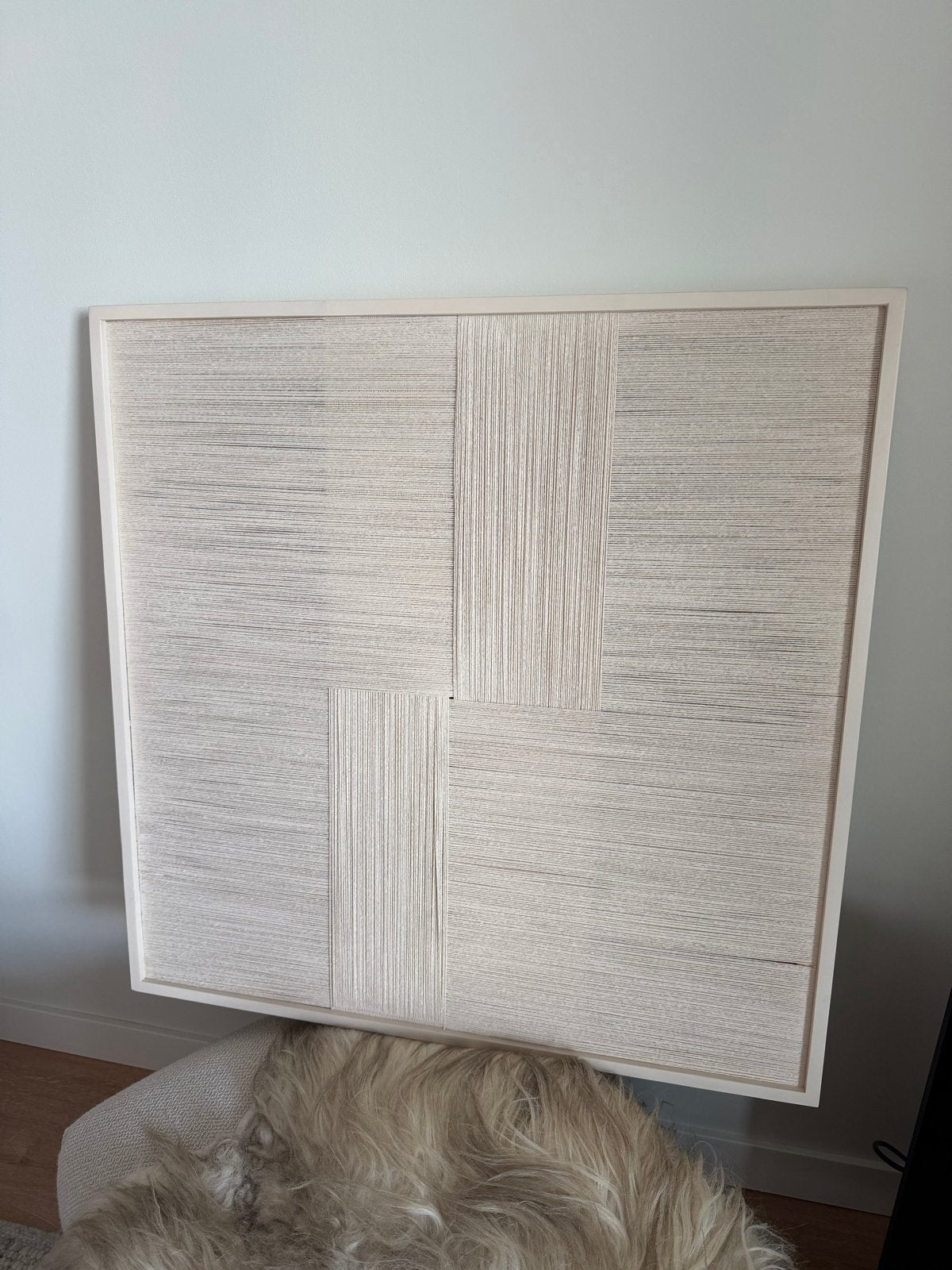 Schilderij By-Boo, Textiel, Zo goed als nieuw, Ingelijst, Modern