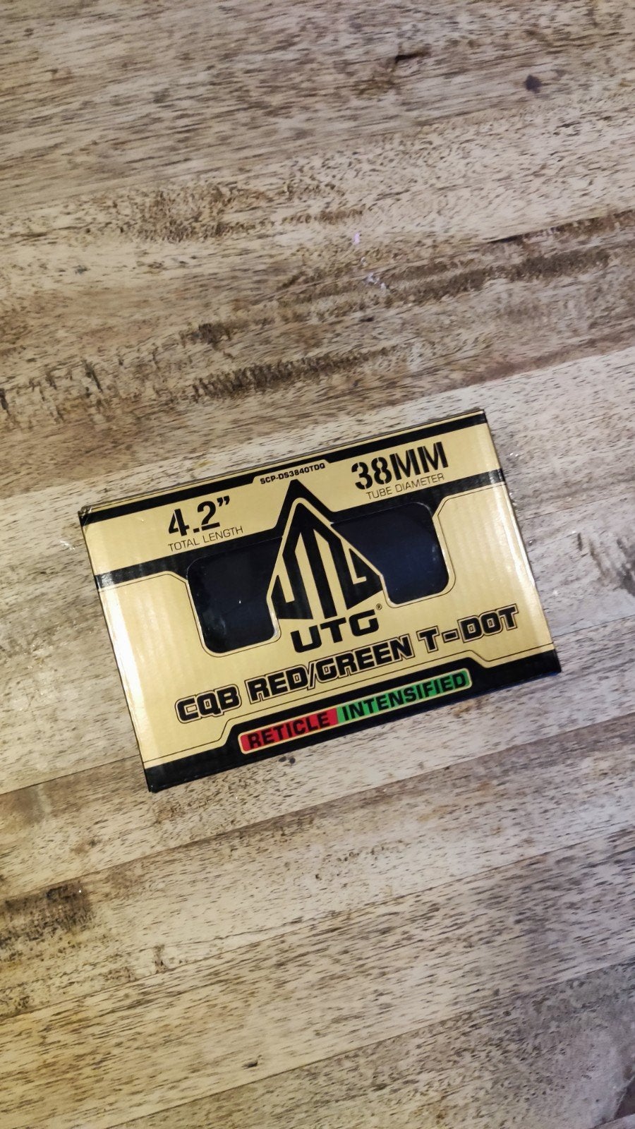 UTG 4.2 inch 38mm CQB Red/Green T-Dot Airsoft Scope, Ophalen of Verzenden, Zo goed als nieuw