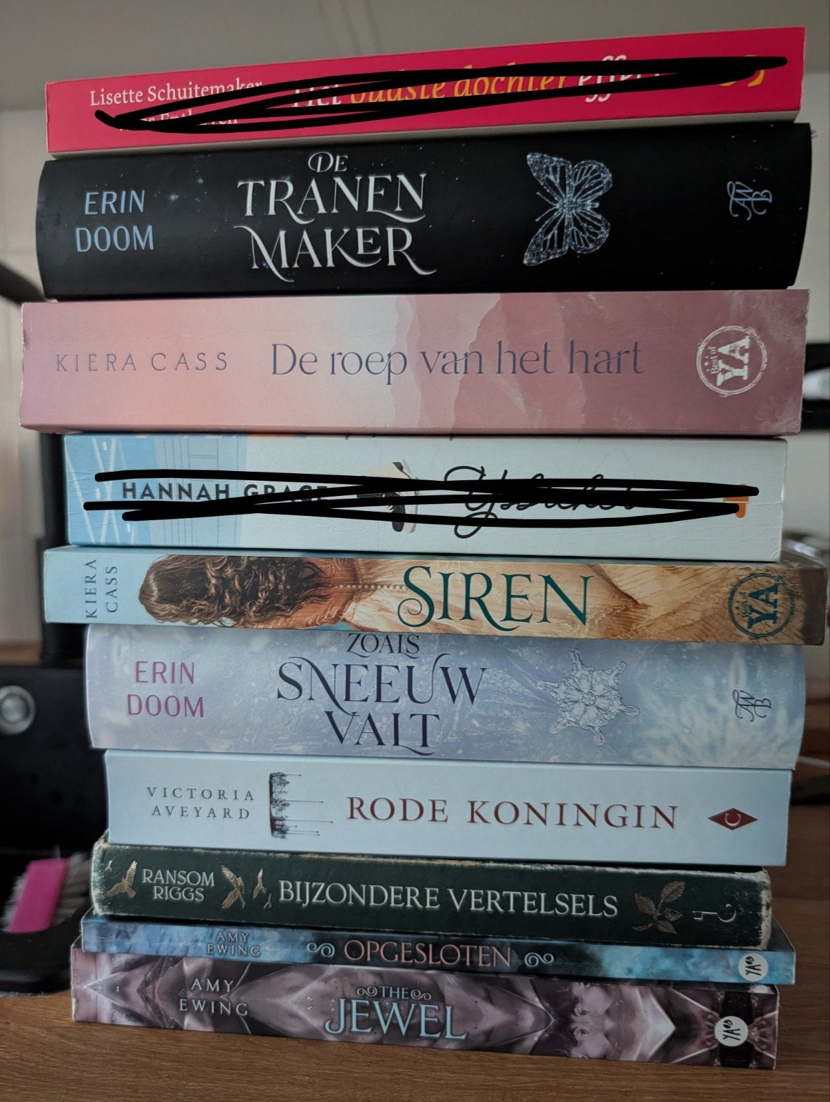 Boekenpakket: Fantasy & Young Adult (YA) - Diverse Titels, Boeken, Ophalen, Gelezen, Erin Doom, Kiera Cass, Victoria Aveyard, Ransom Riggs, Amy Ewing