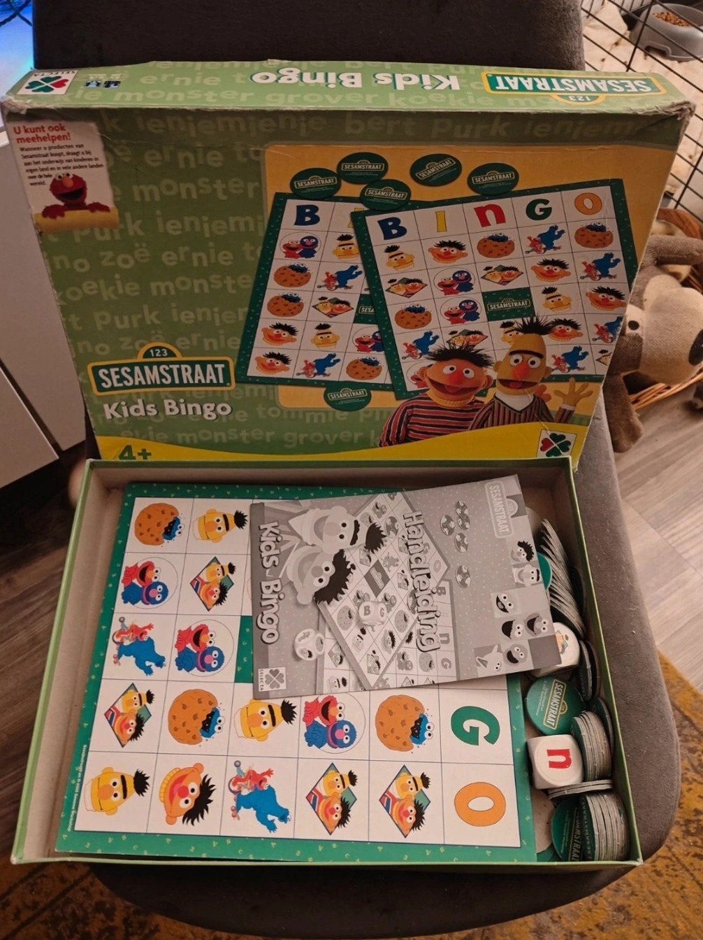 Sesamstraat Kids Bingo - Compleet spel, oos met gebruikerssp, Ophalen of Verzenden, Gebruikt, Jumbo