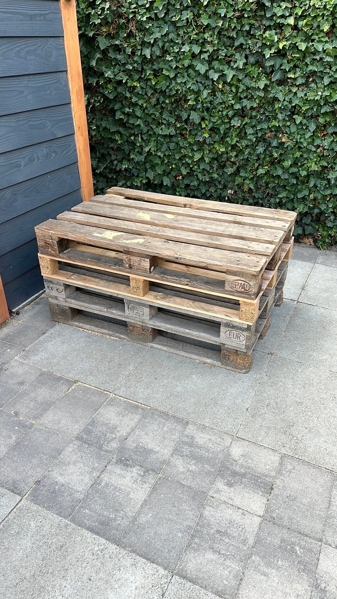 3 euro palkets en 1 eenmalige pallet te koop, Doe-het-zelf en Verbouw, Hout en Planken, Ophalen, Gebruikt, 50 mm of meer, Minder dan 200 cm