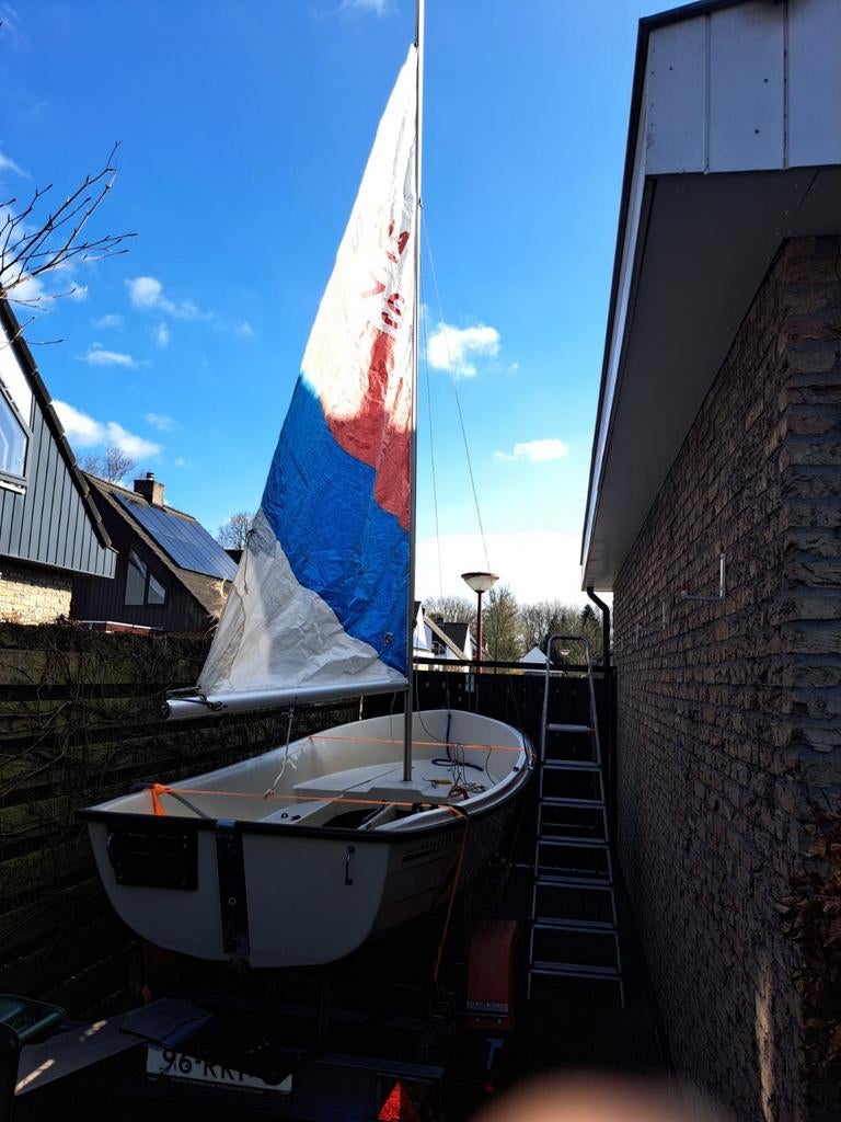 Askeladden 435  zeil/roeiboot met trailer, Ophalen of Verzenden, Polyester, Benzine
